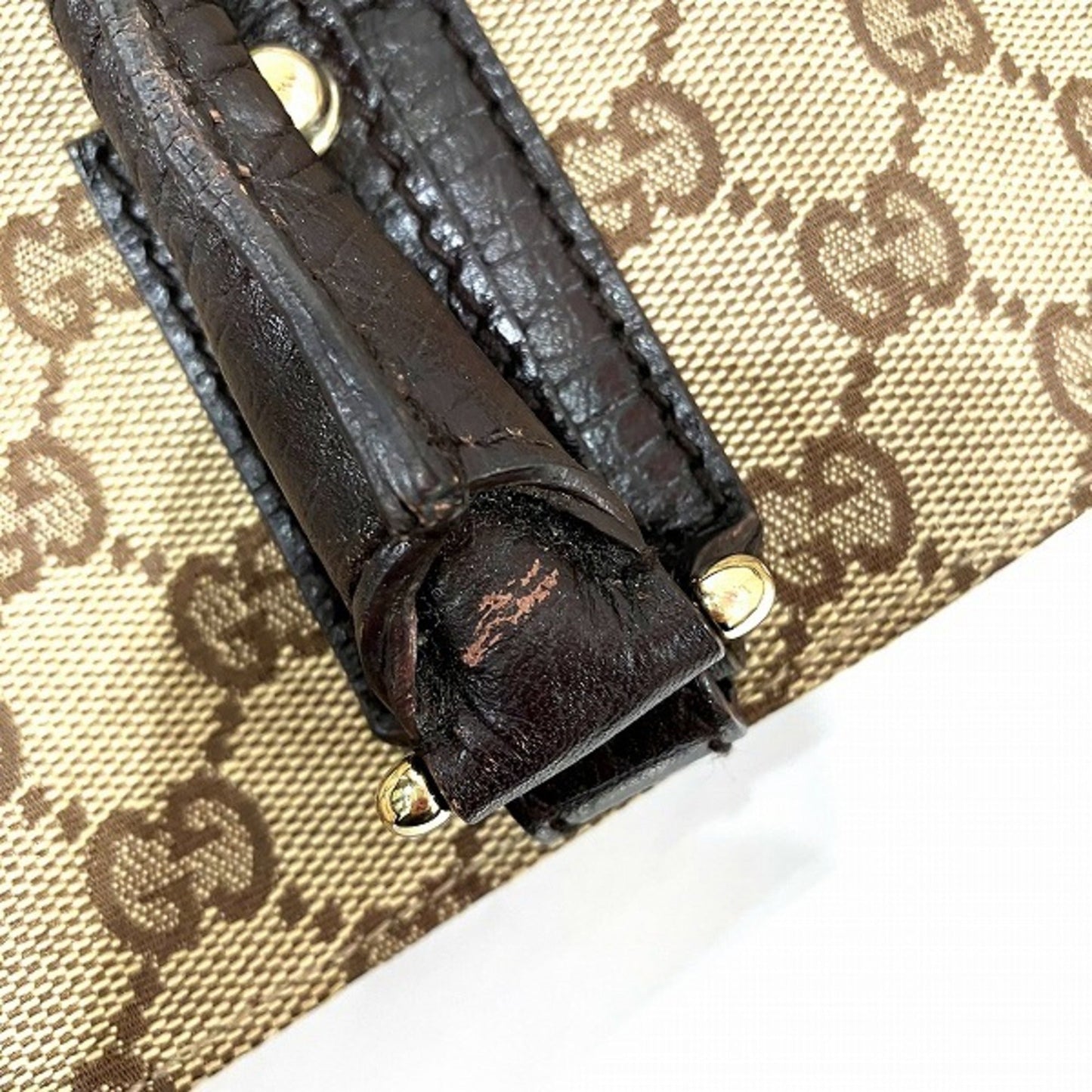 Gucci Horsebit Brown Gg Canvas Leather Tote Bag ()
