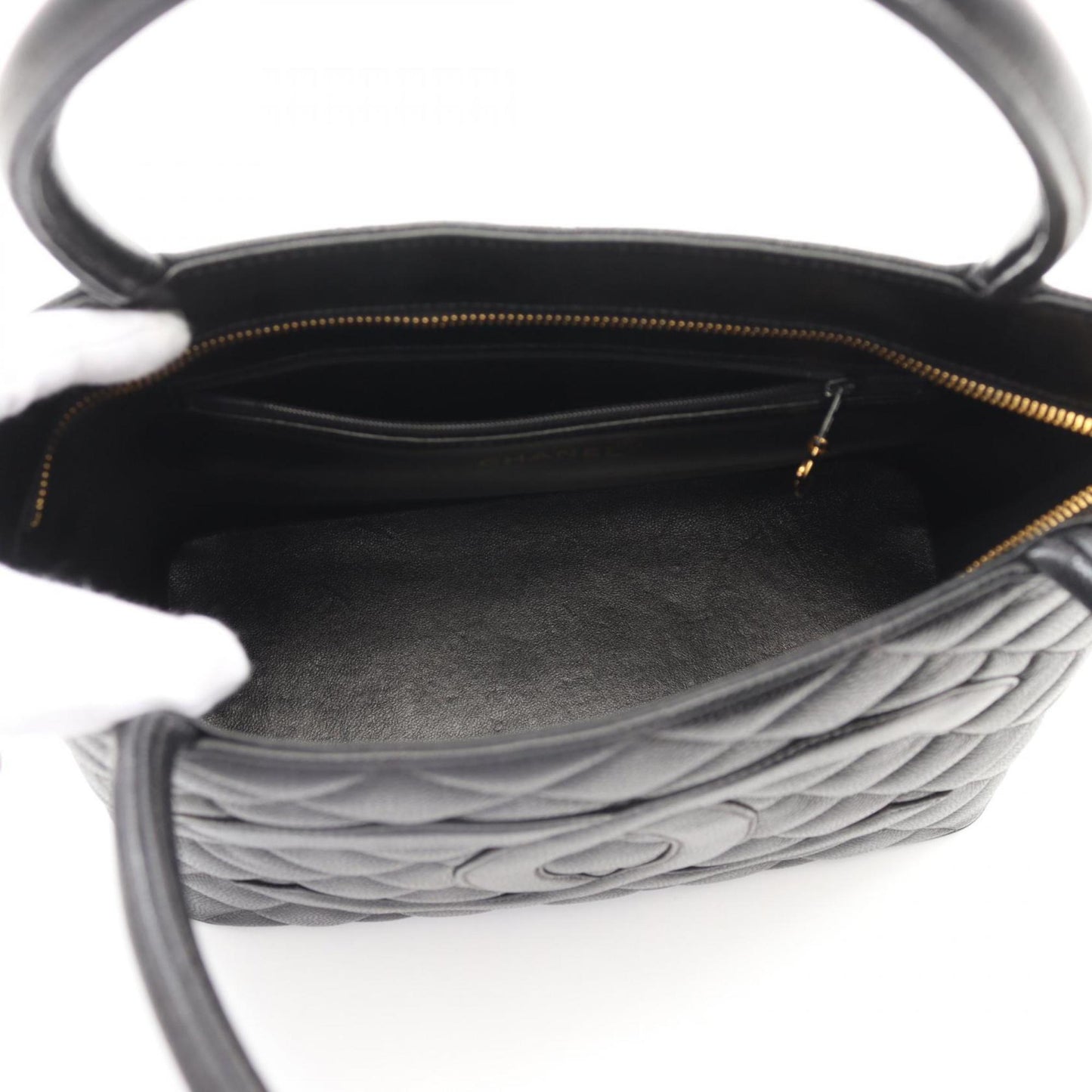 Chanel Black Caviar Leather Tote Bag ()