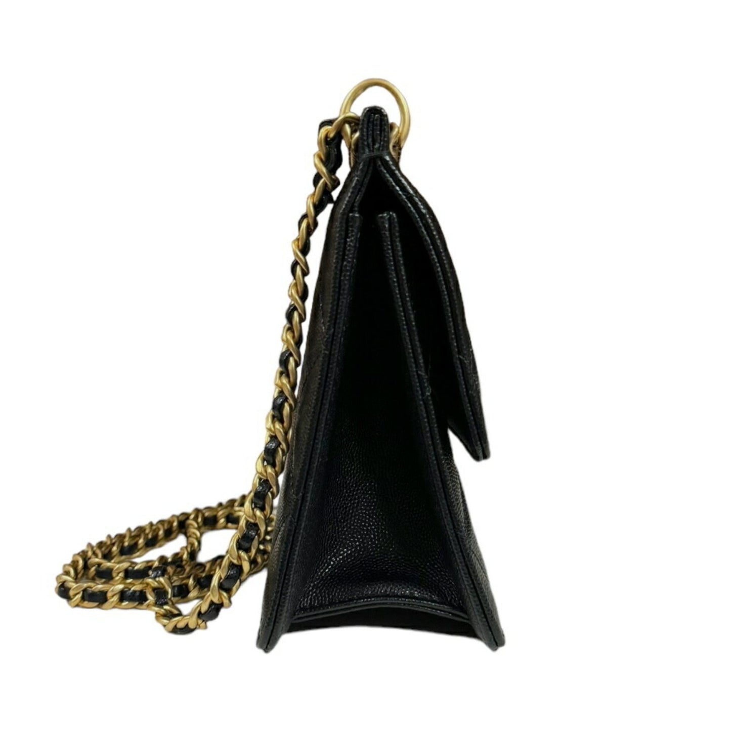 Chanel Black Caviar Leather Shoulder Bag ()