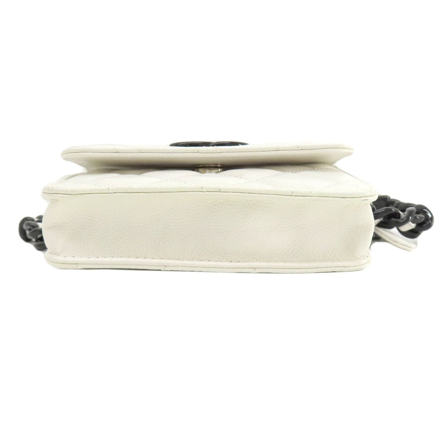 Chanel Black White Caviar Leather Fanny Pack ()