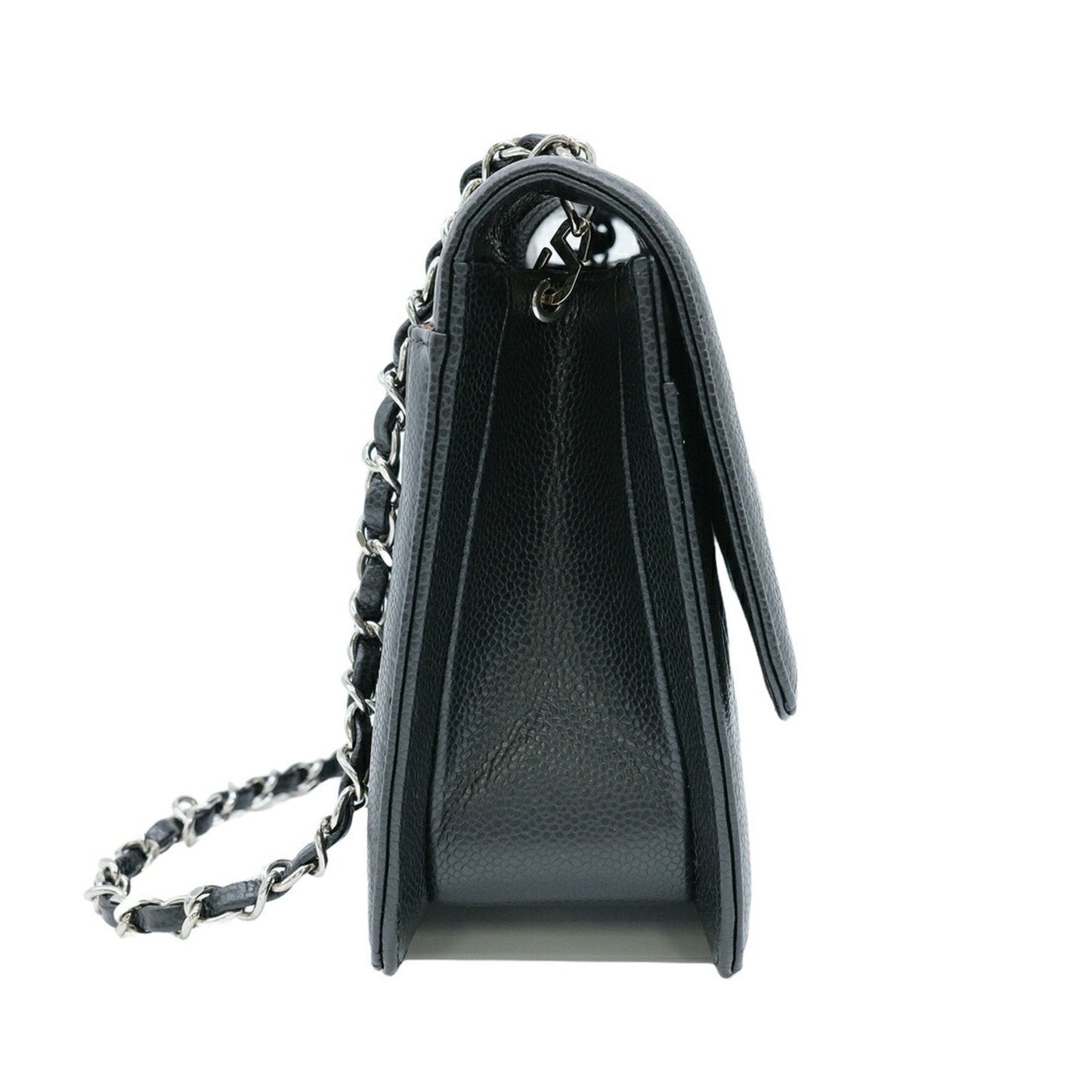 Chanel Black Caviar Leather Shoulder Bag ()
