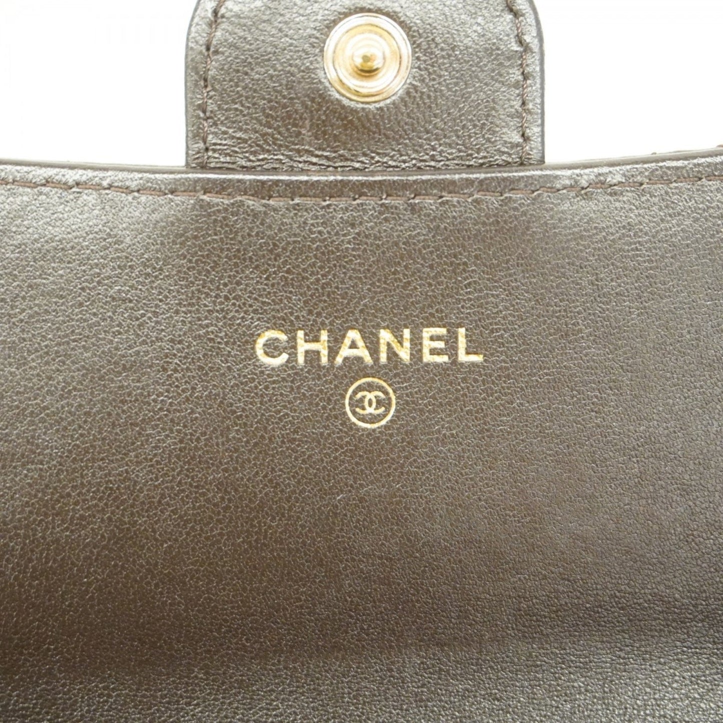 Chanel Brown Leather Long Wallet (Bi-Fold) ()
