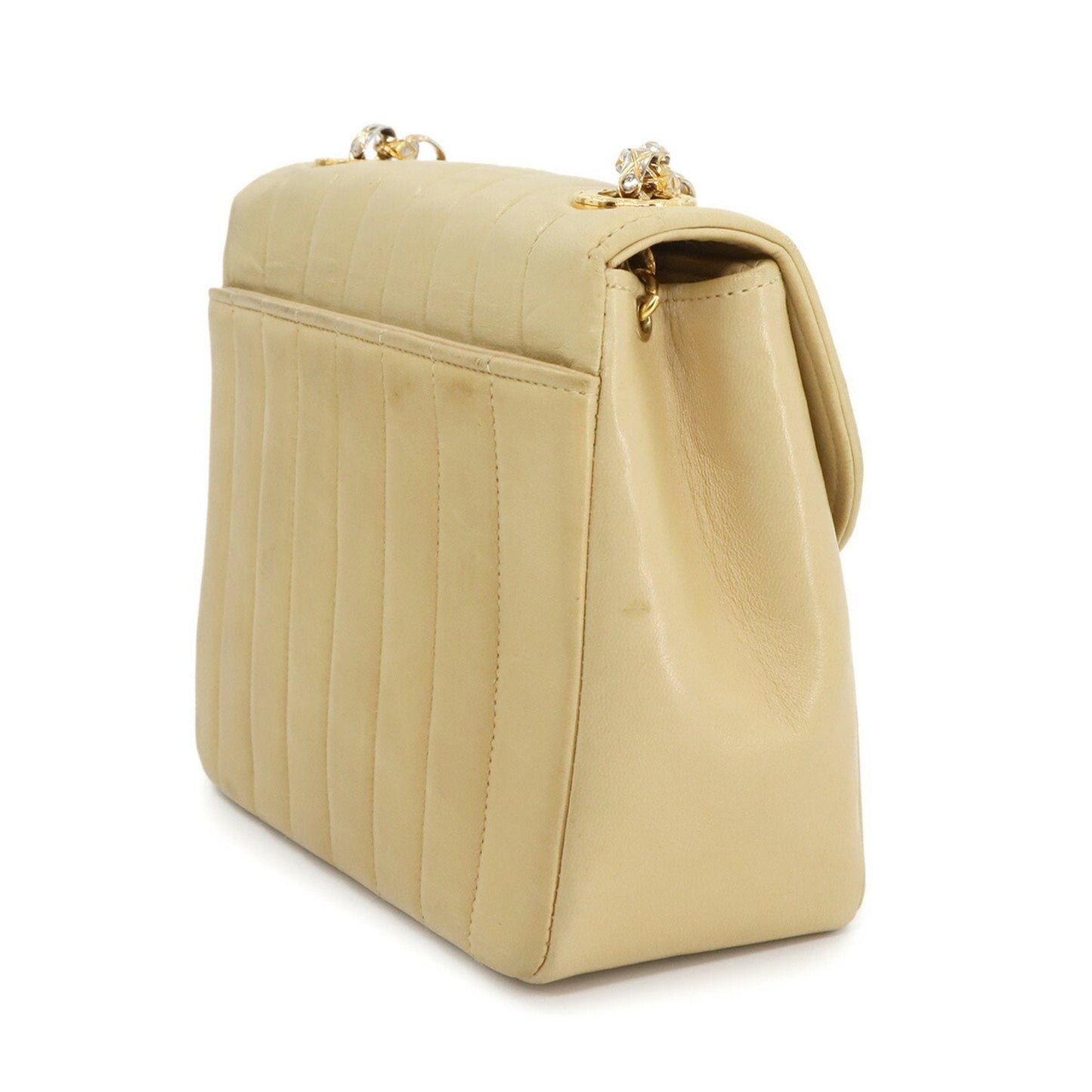 Chanel Beige Leather Shoulder Bag ()