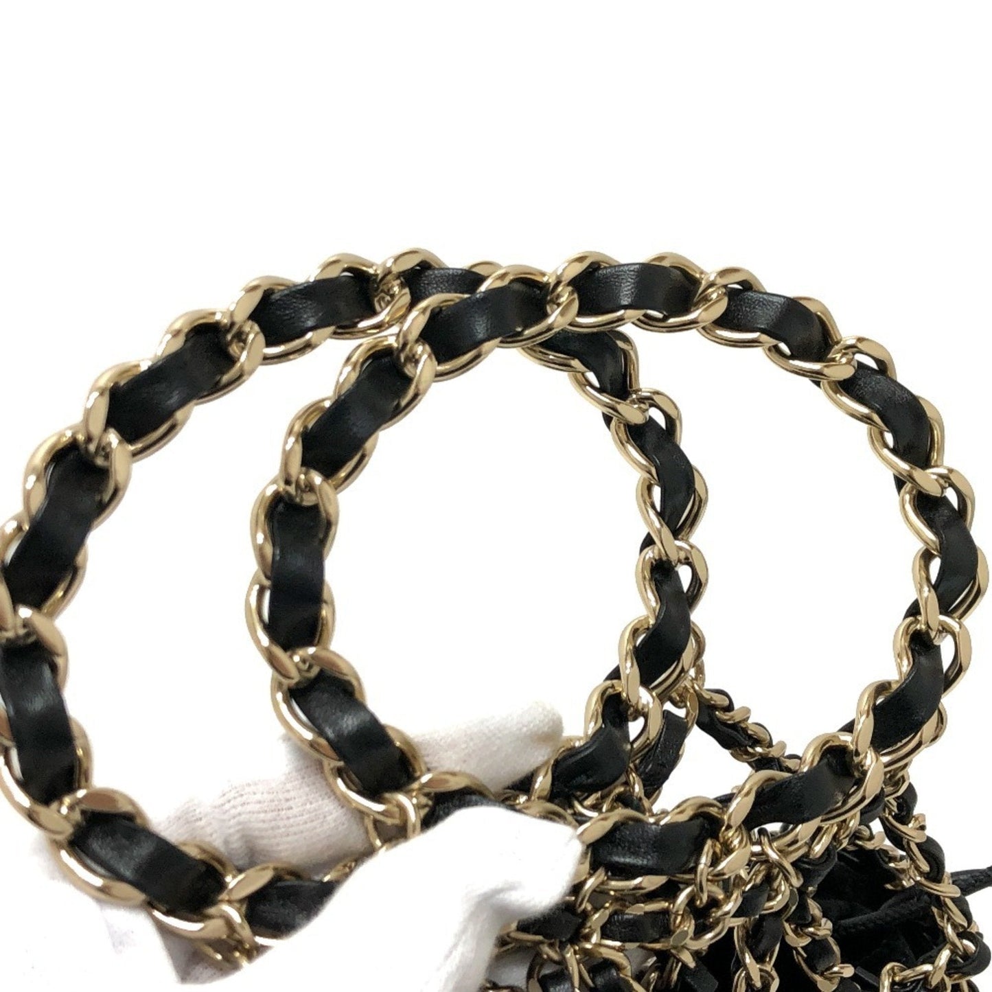 Chanel Black Suede Leather Handbag ()