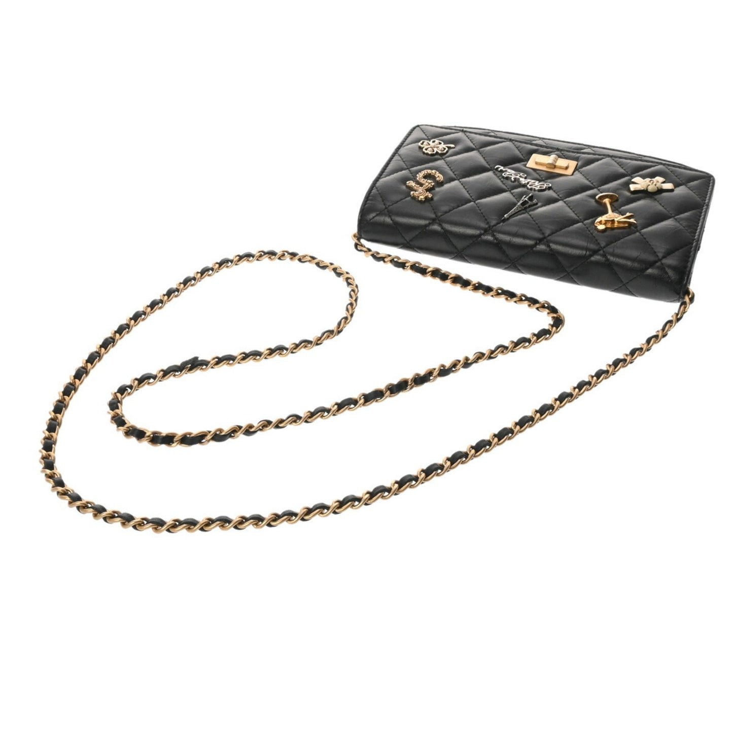 Chanel Black Leather Pouch Shoulder Bag ()