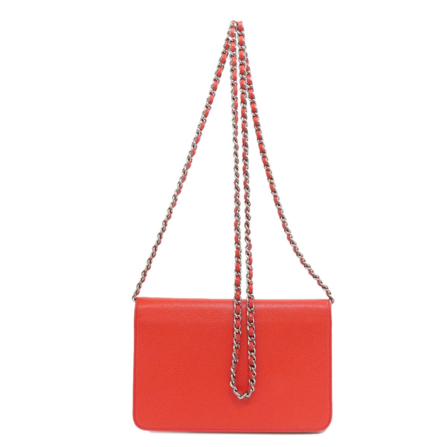 Chanel Red Color Caviar Leather Shoulder Bag ()