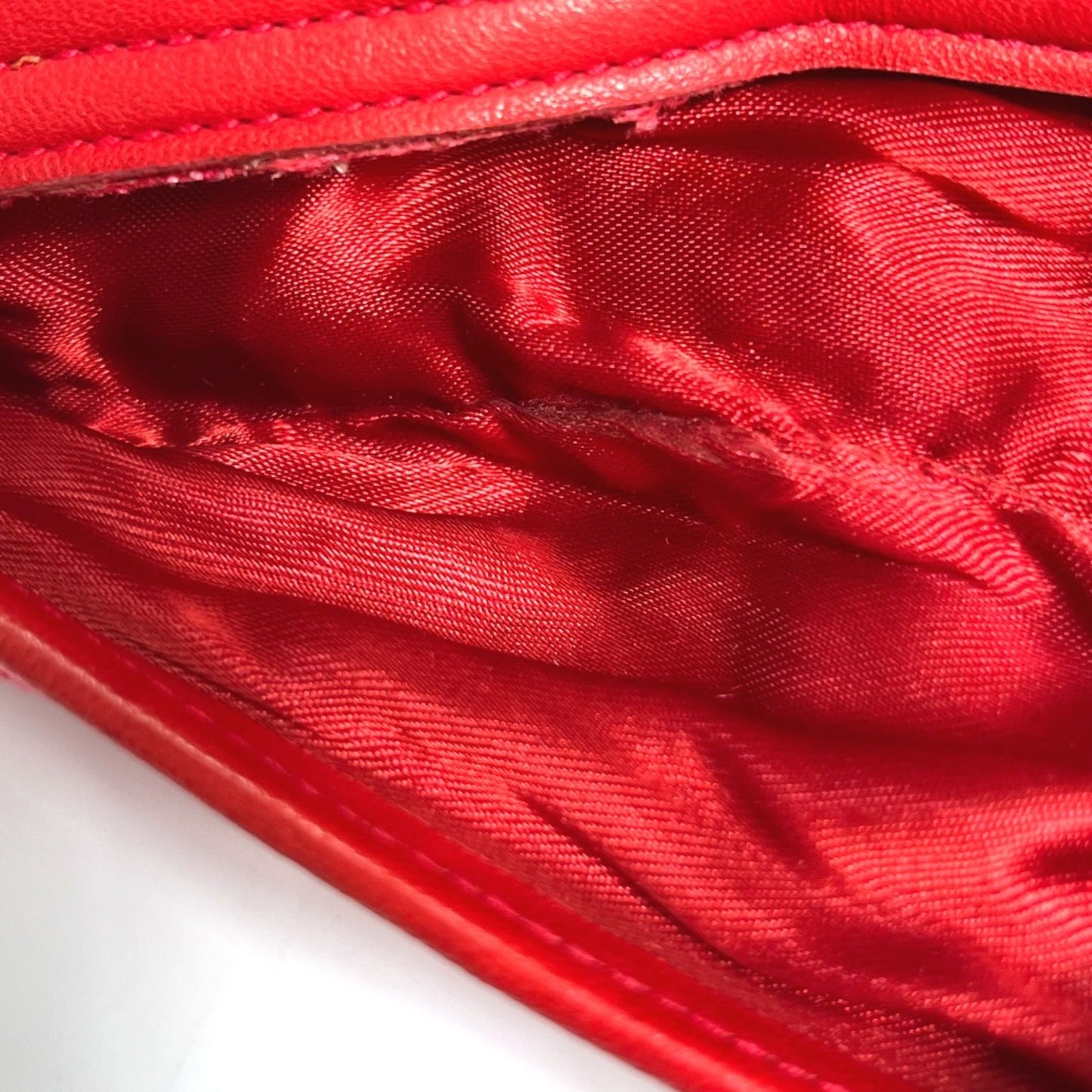Chanel Red Cloth Shoulder Bag ()