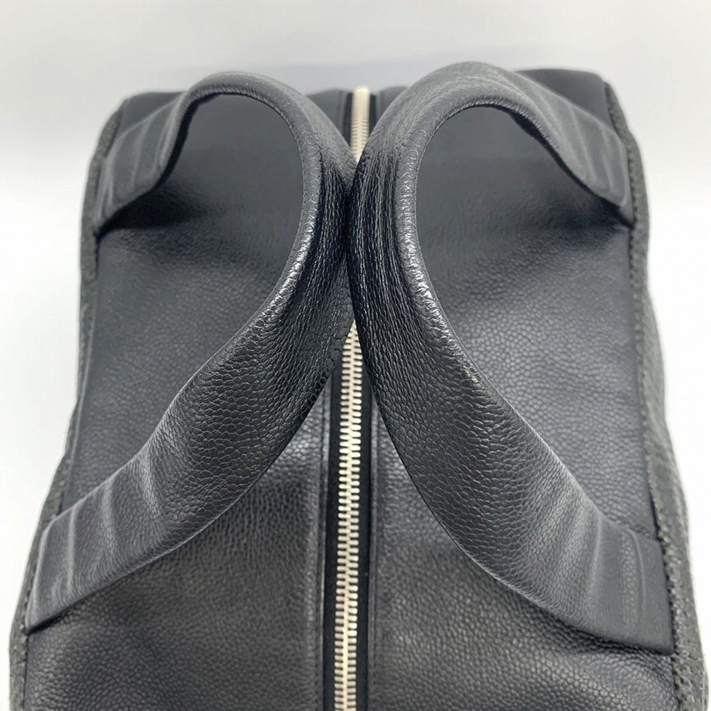 Chanel Black Grained Calfskin Boston Bag Handbag ()