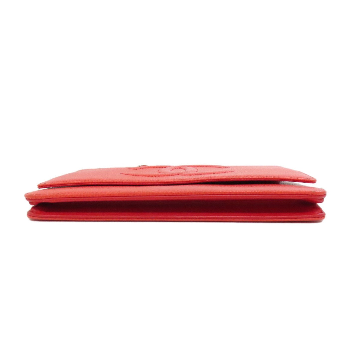 Chanel Red Color Caviar Leather Shoulder Bag ()