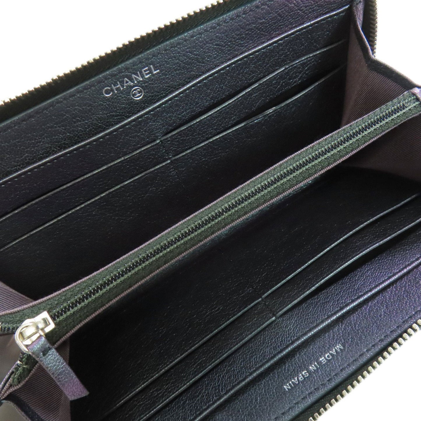 Chanel Metallic Leather Long Wallet (Bi-Fold) ()