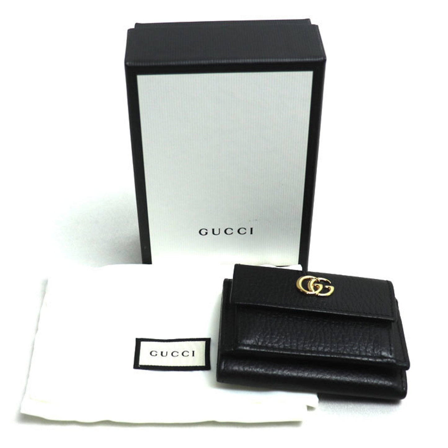 Gucci Black Leather Wallet (Tri-Fold) ()