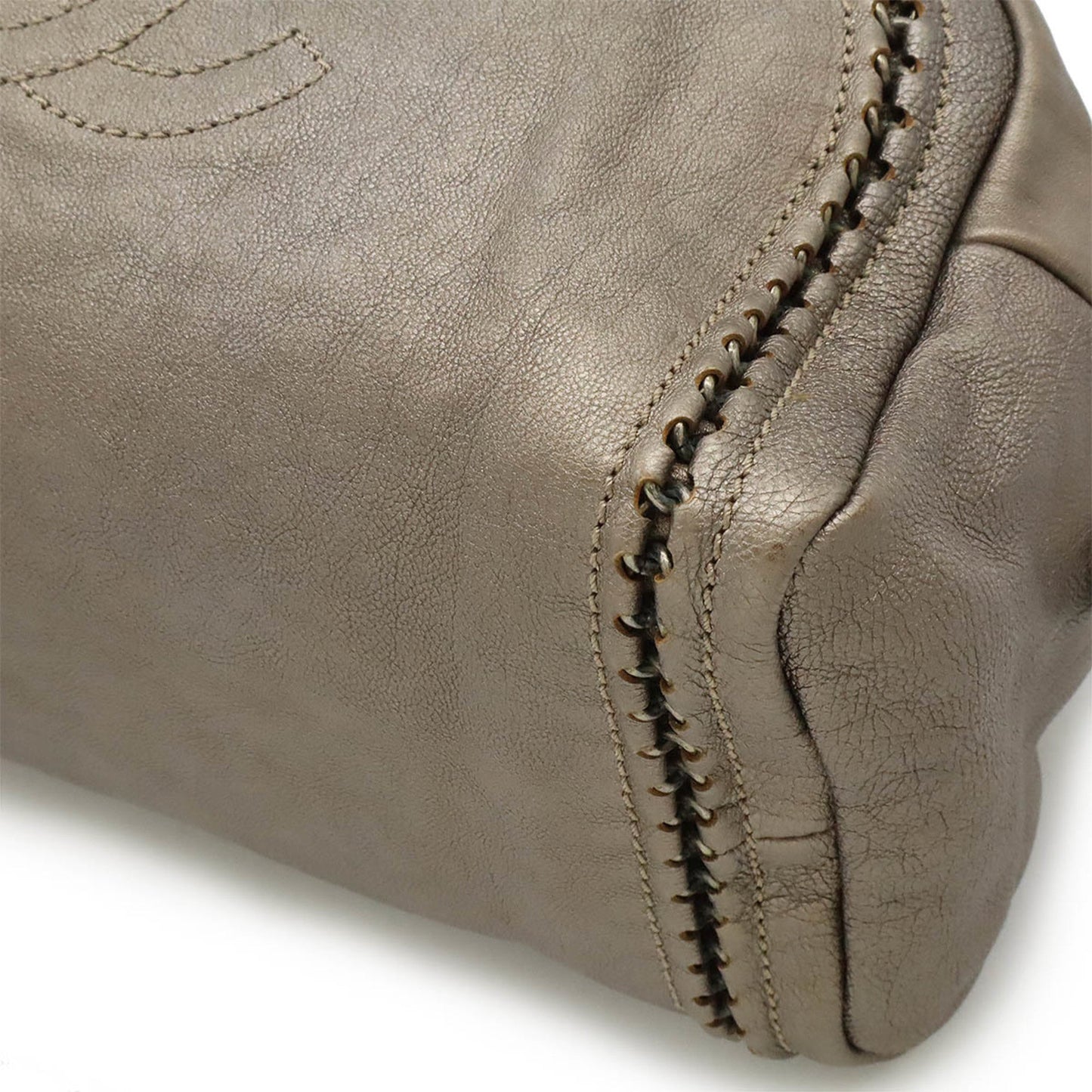 Chanel Bronze Leather Boston Bag Shoulder Bag ()