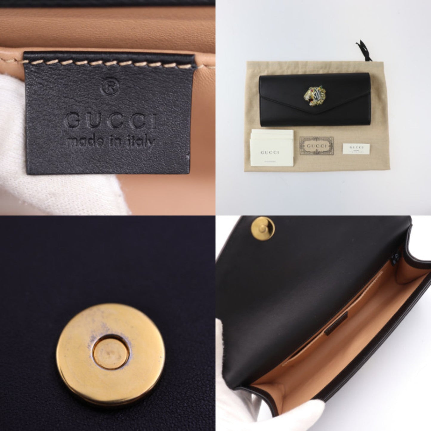 Gucci Black Leather Clutch Bag ()
