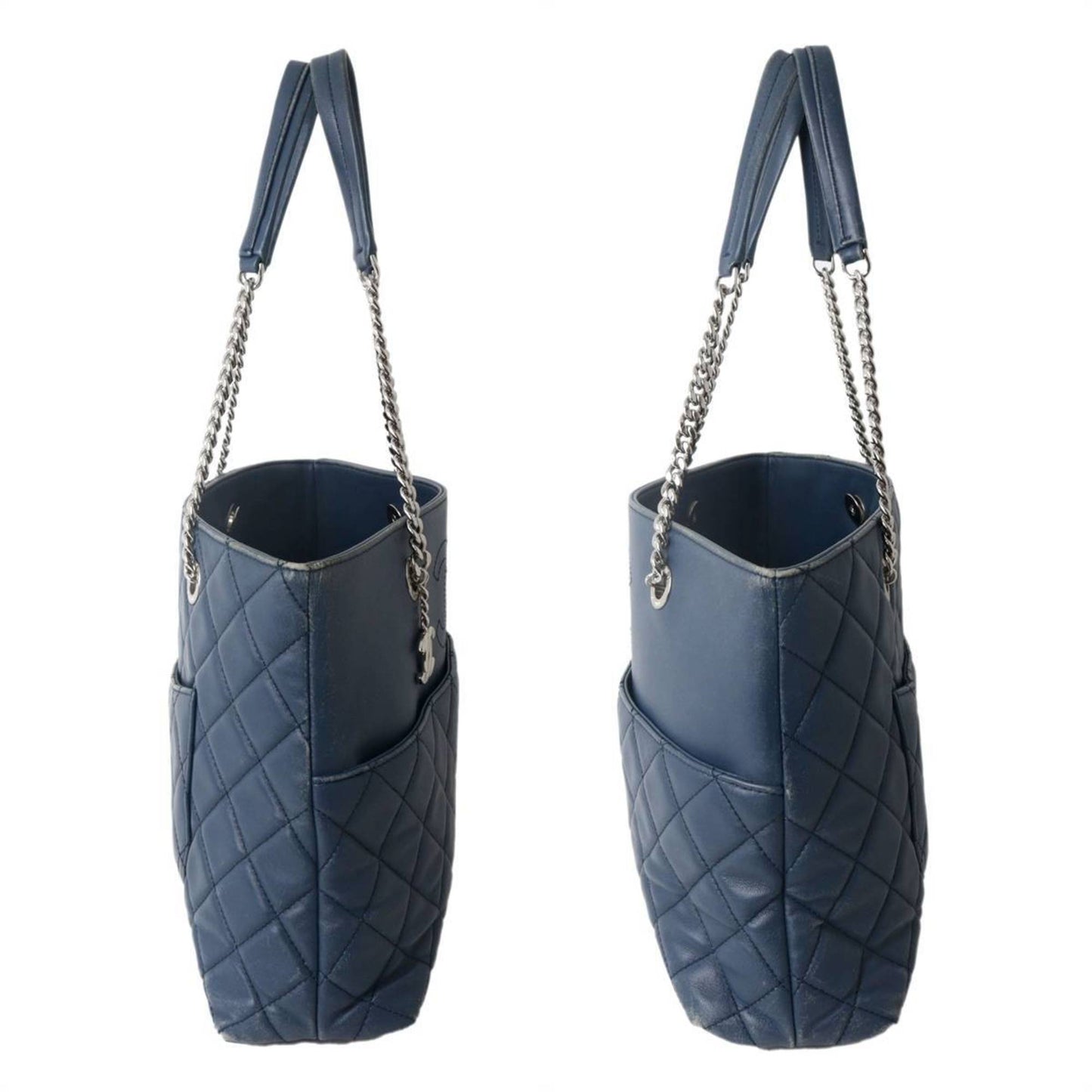 Chanel Blue Leather Shoulder Bag ()