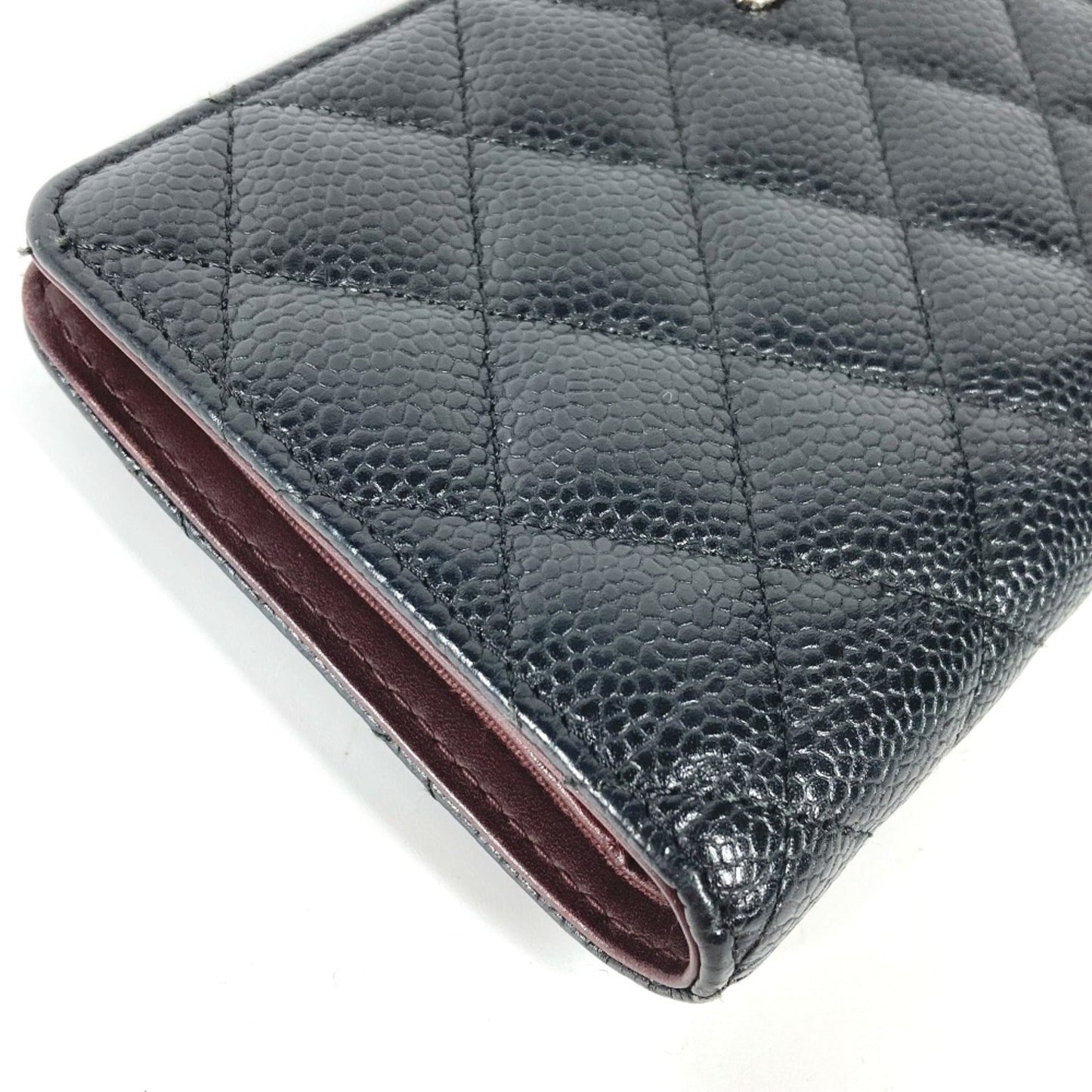 Chanel Black Leather Long Wallet (Bi-Fold) ()