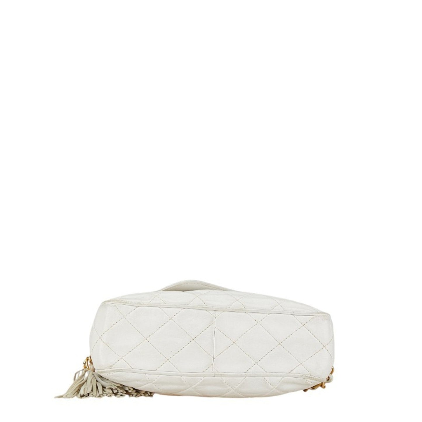 Chanel White Leather Shoulder Bag ()