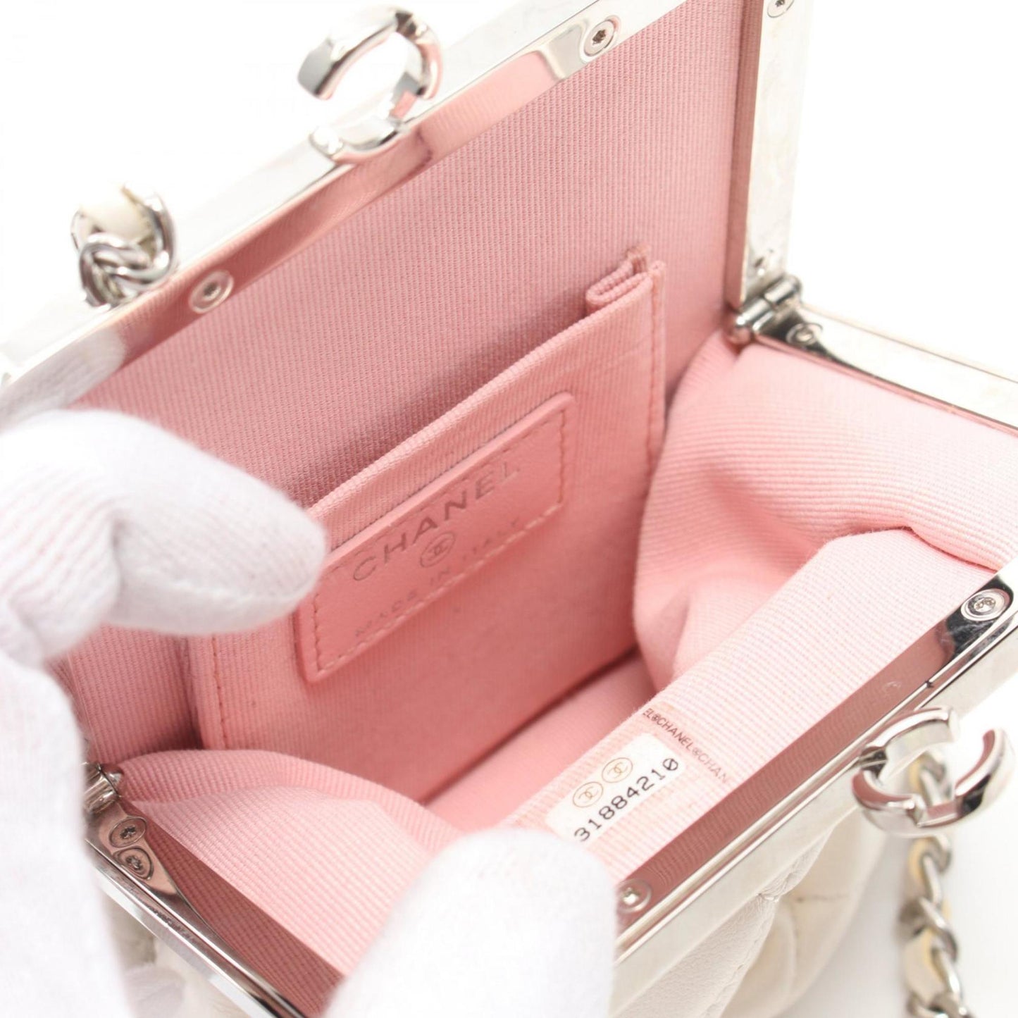 Chanel White Leather Plastic Shoulder Bag ()