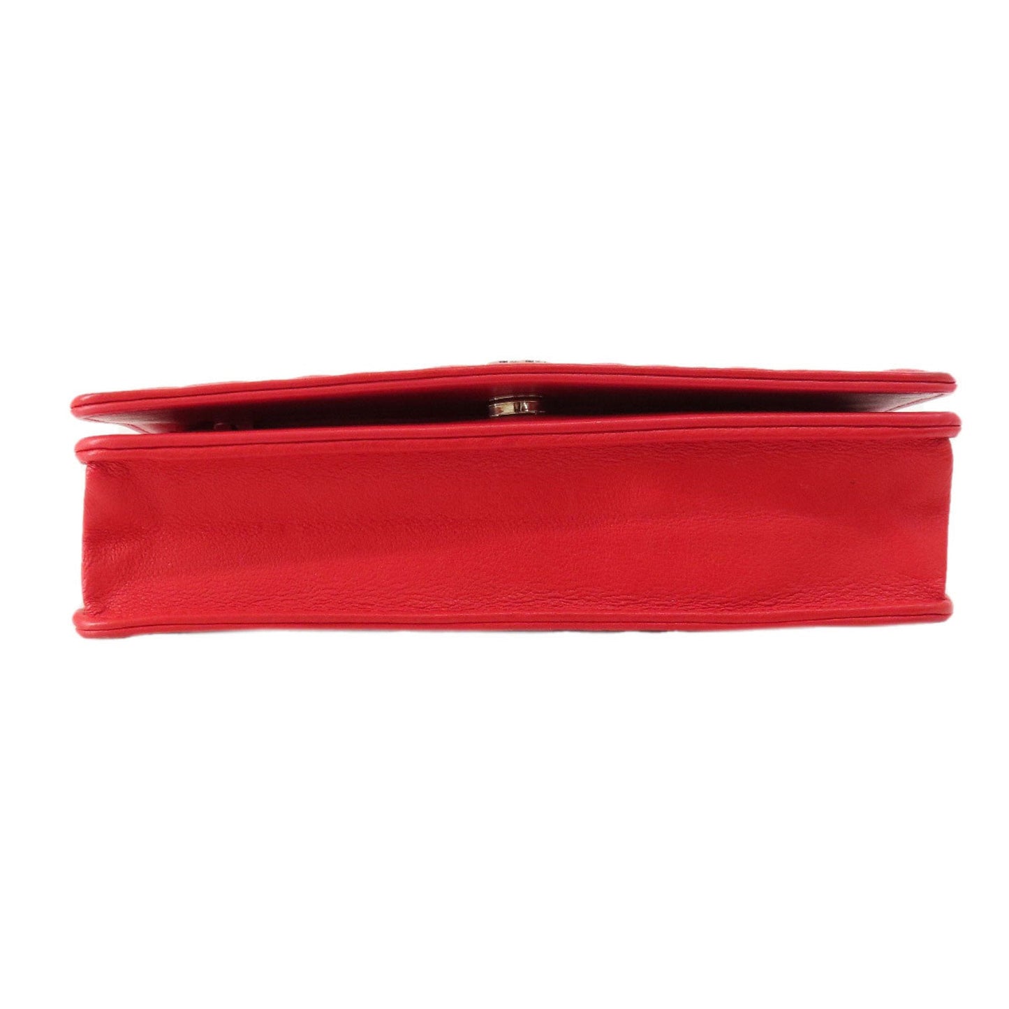 Chanel Red Color Leather Chain/Shoulder Wallet ()