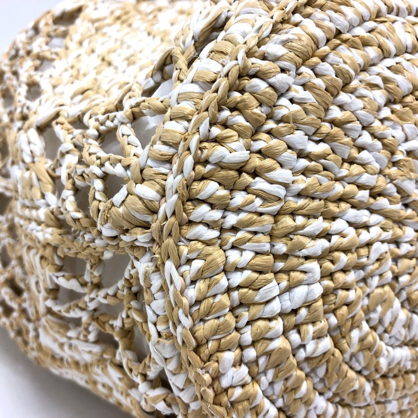 Chanel Beige Raffia Pouch Tote Bag ()