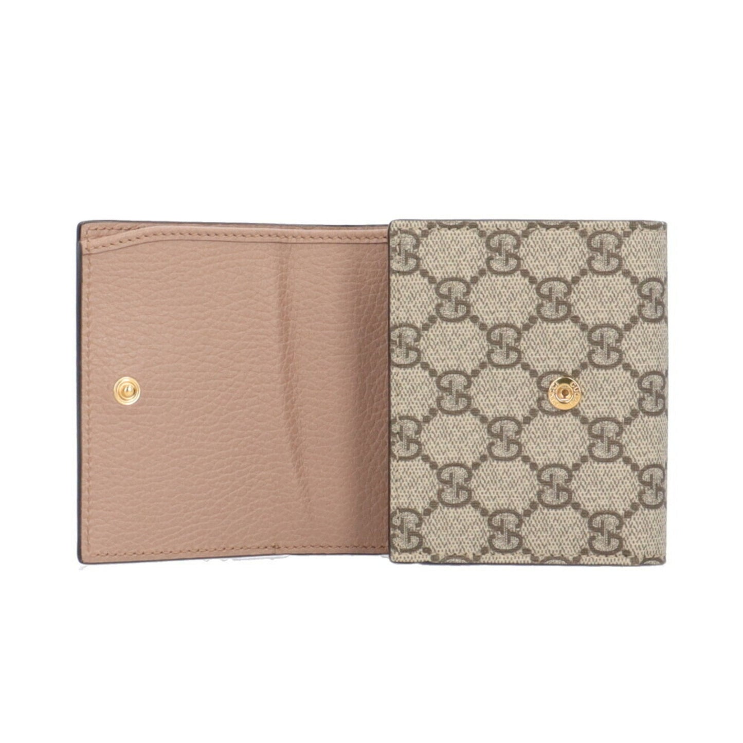 Gucci Beige Pink Gg Supreme Wallet (Bi-Fold) ()