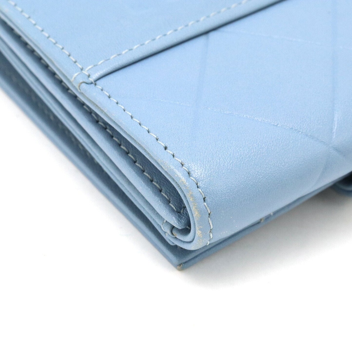 Chanel Blue Leather Coin Purse/Coin Case ()