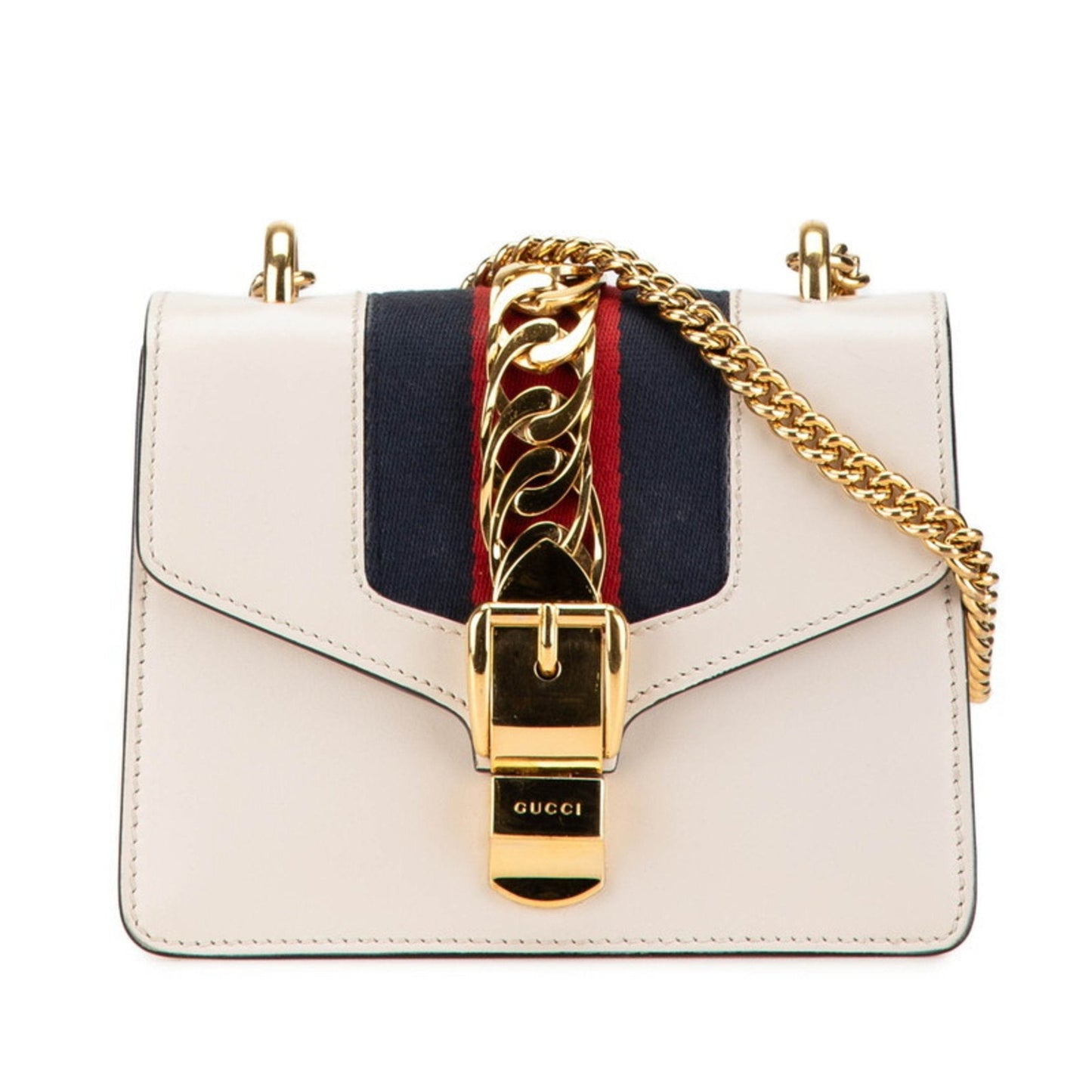 Gucci White Leather Shoulder Bag ()