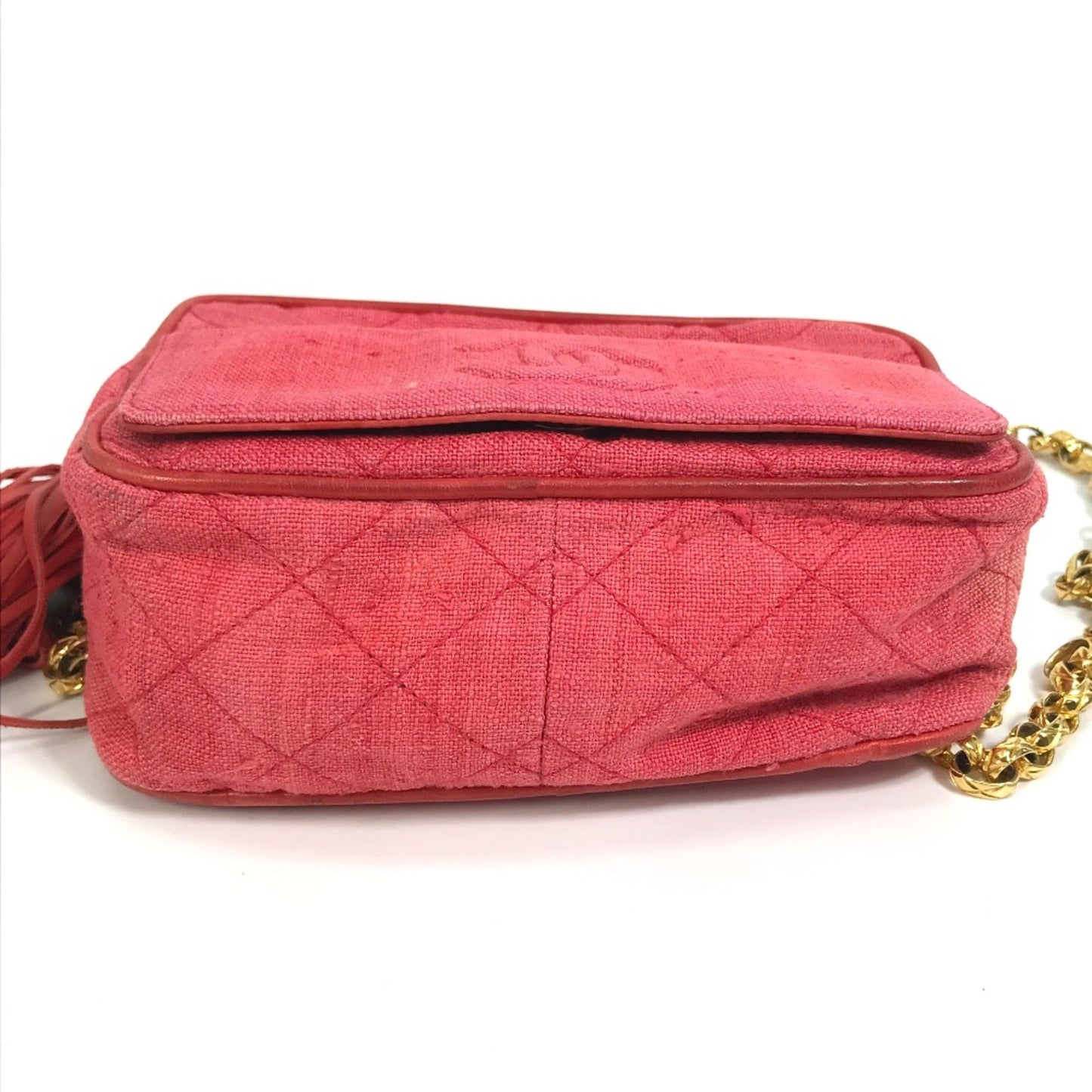 Chanel Red Cloth Shoulder Bag ()
