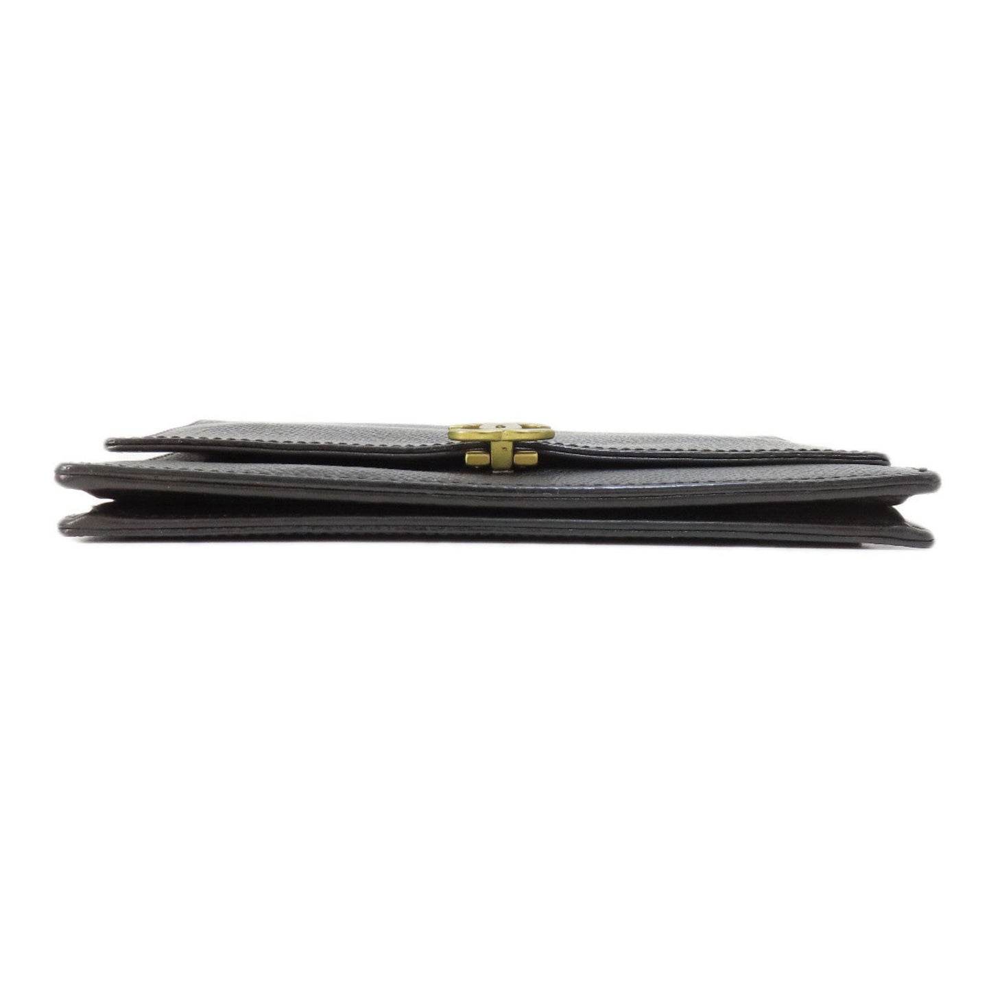 Chanel Black Grained Calfskin Chain/Shoulder Wallet ()