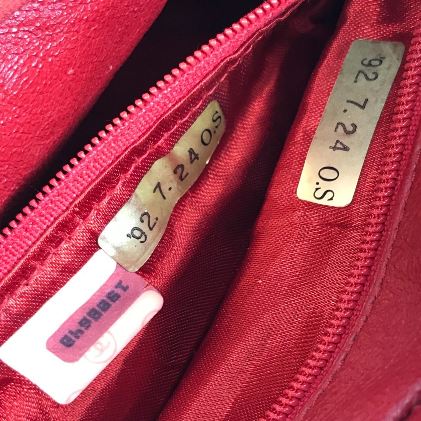 Chanel Red Cloth Shoulder Bag ()