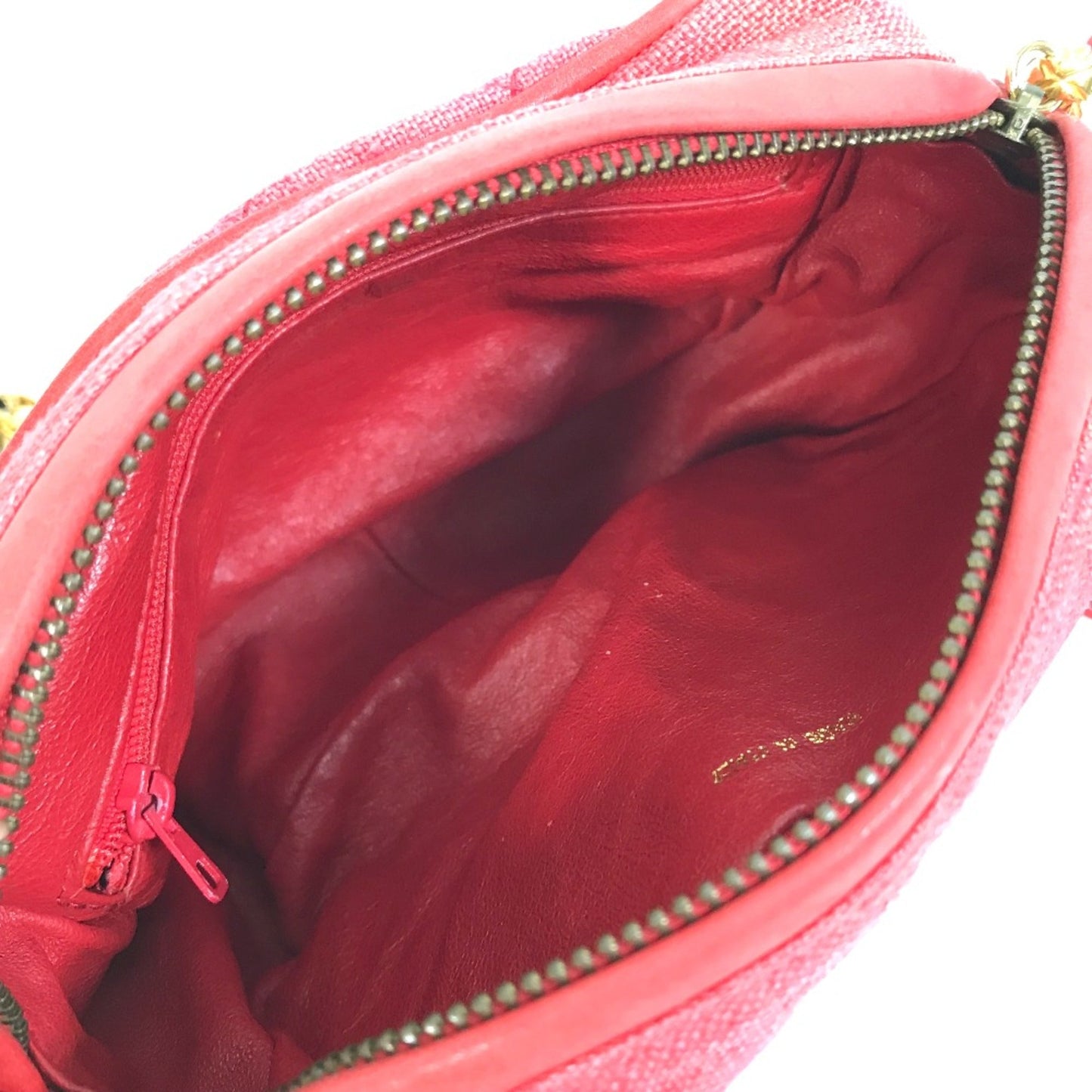 Chanel Red Cloth Shoulder Bag ()