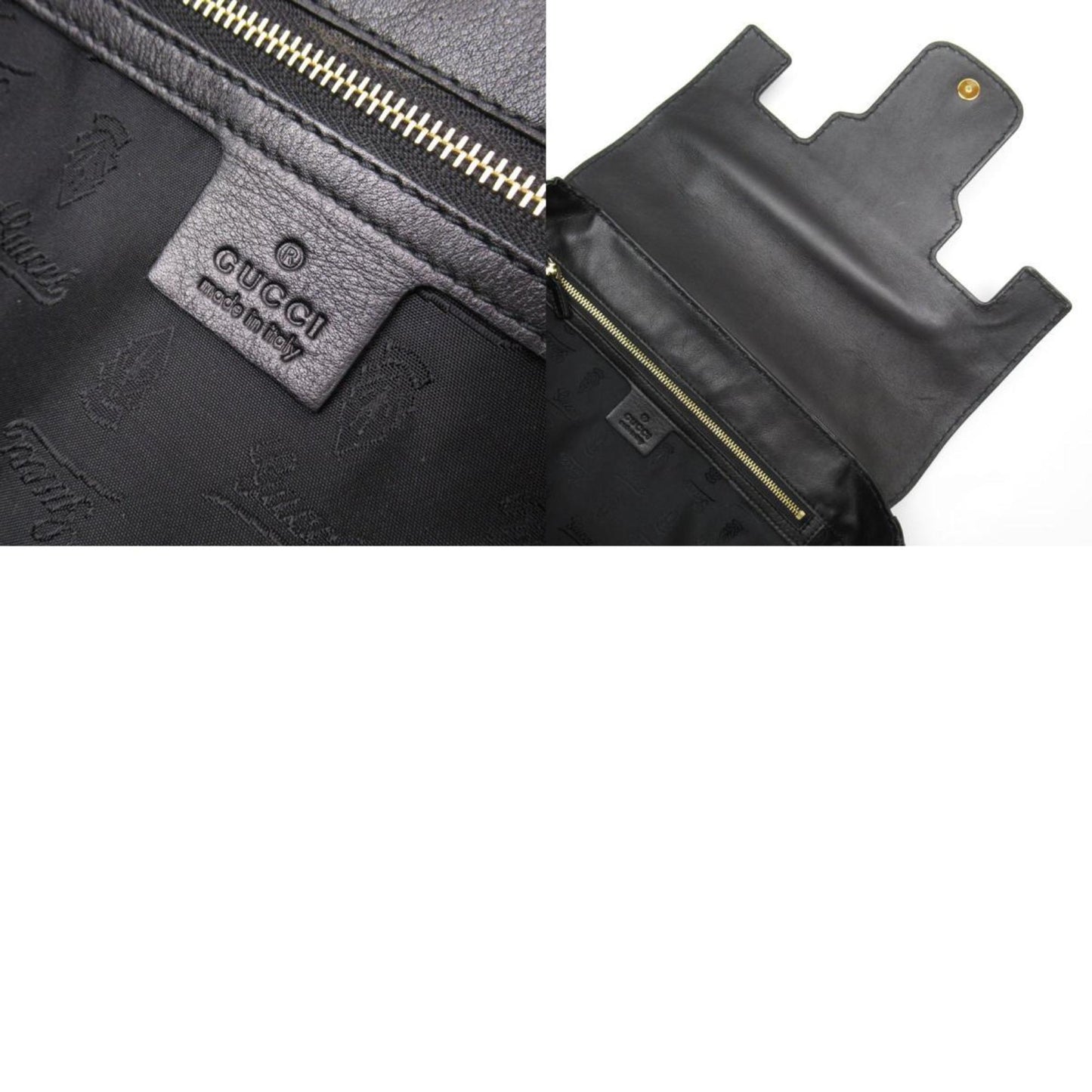 Gucci Black Coated Canvas Pvc Leather Handbag ()