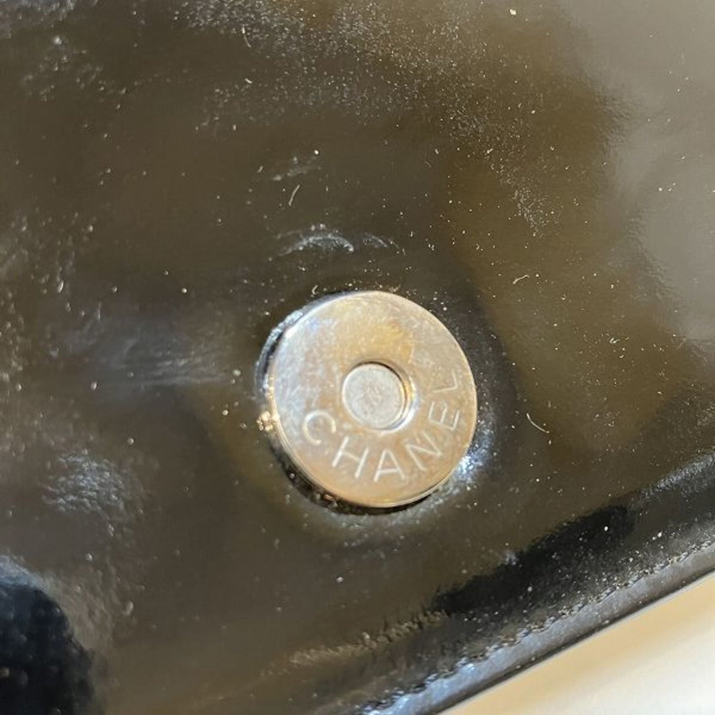 Chanel Black Multi-Color Patent Leather Clutch Bag Handbag ()