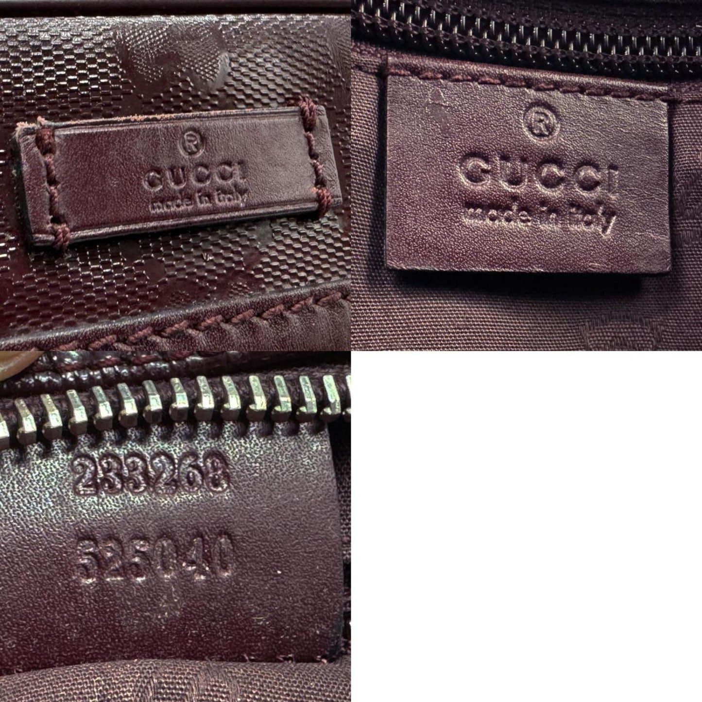 Gucci Gg Imprimé Bordeaux Pvc Shoulder Bag ()