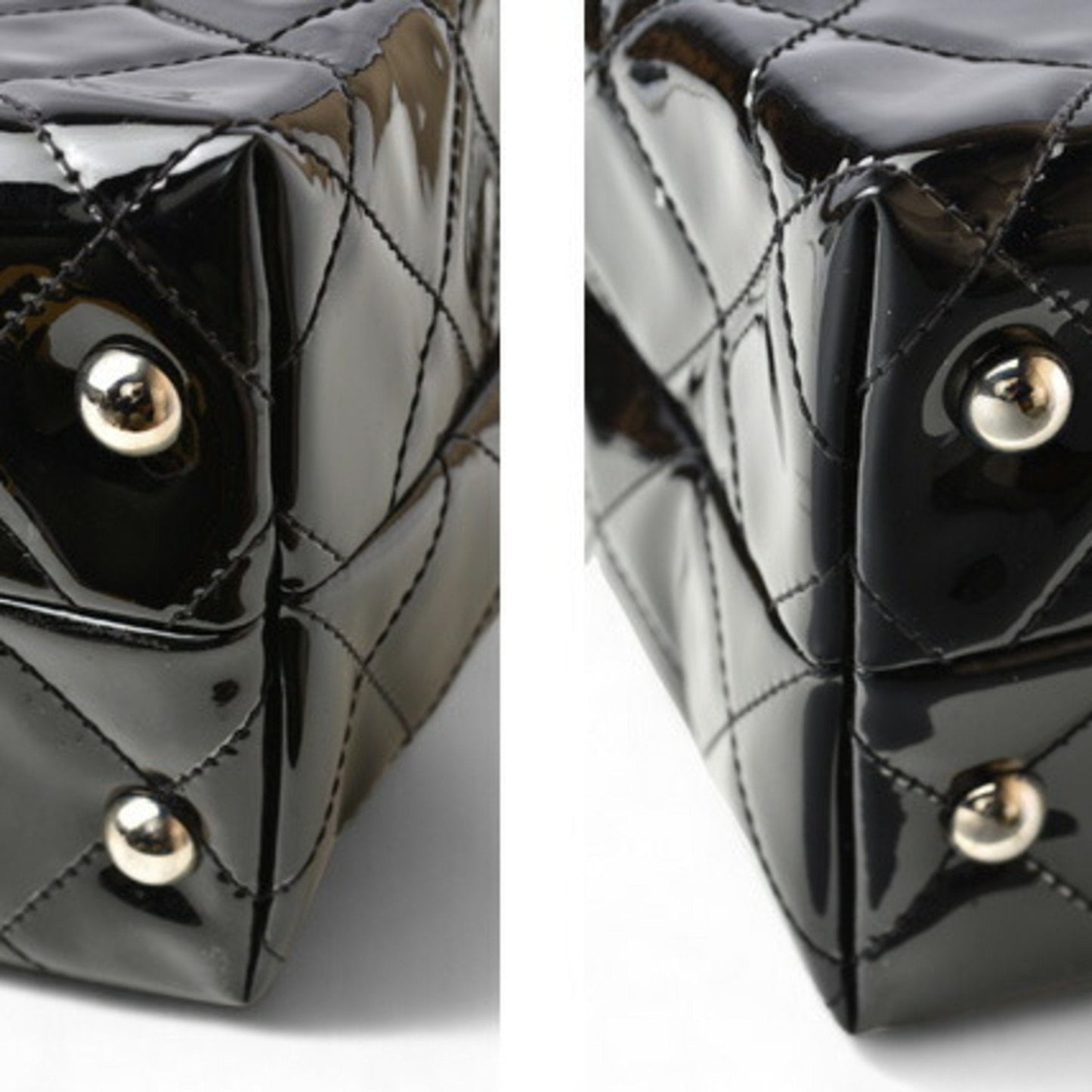 Chanel Black Patent Leather Tote Bag ()