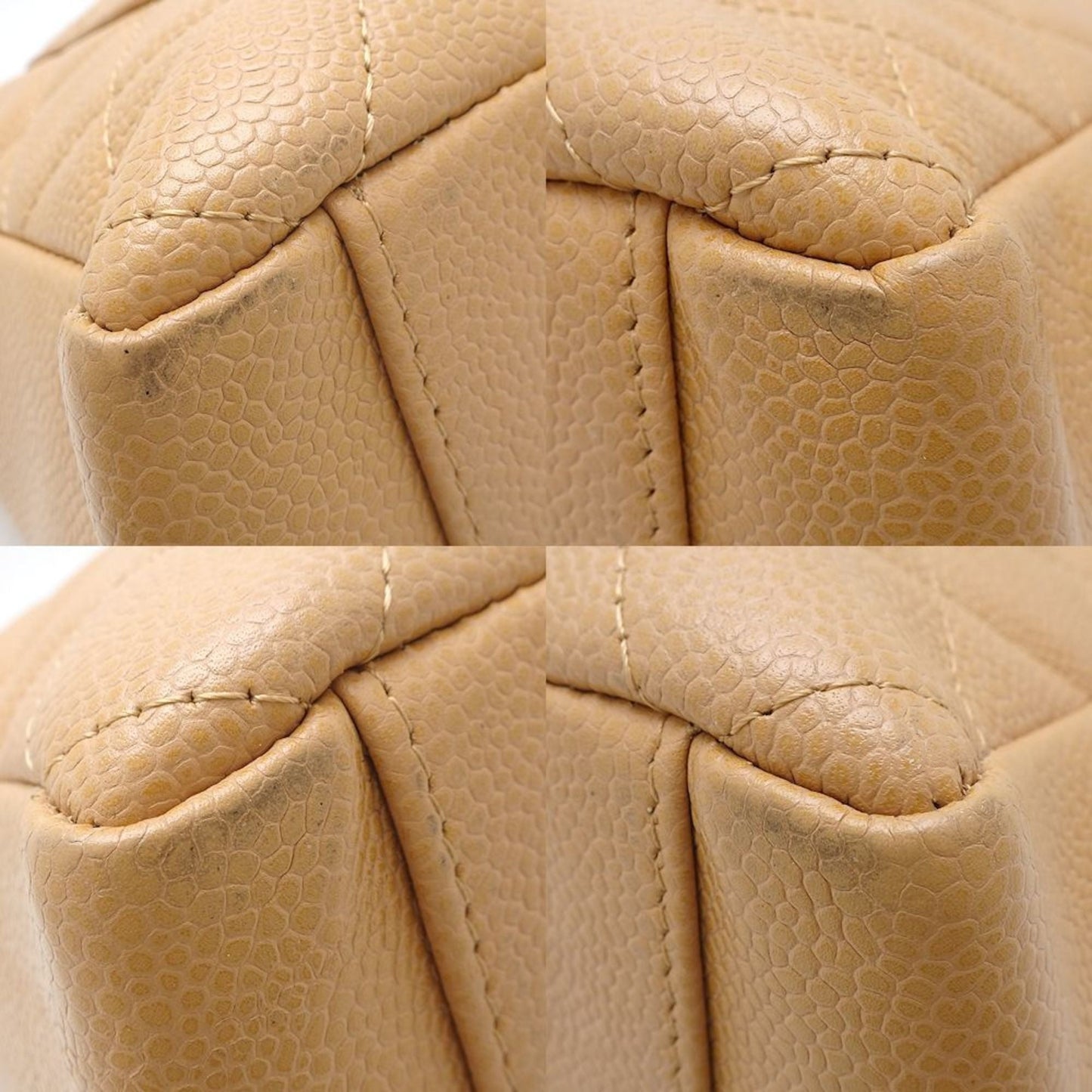 Chanel Caviar Skin Beige Caviar Leather Tote Bag ()