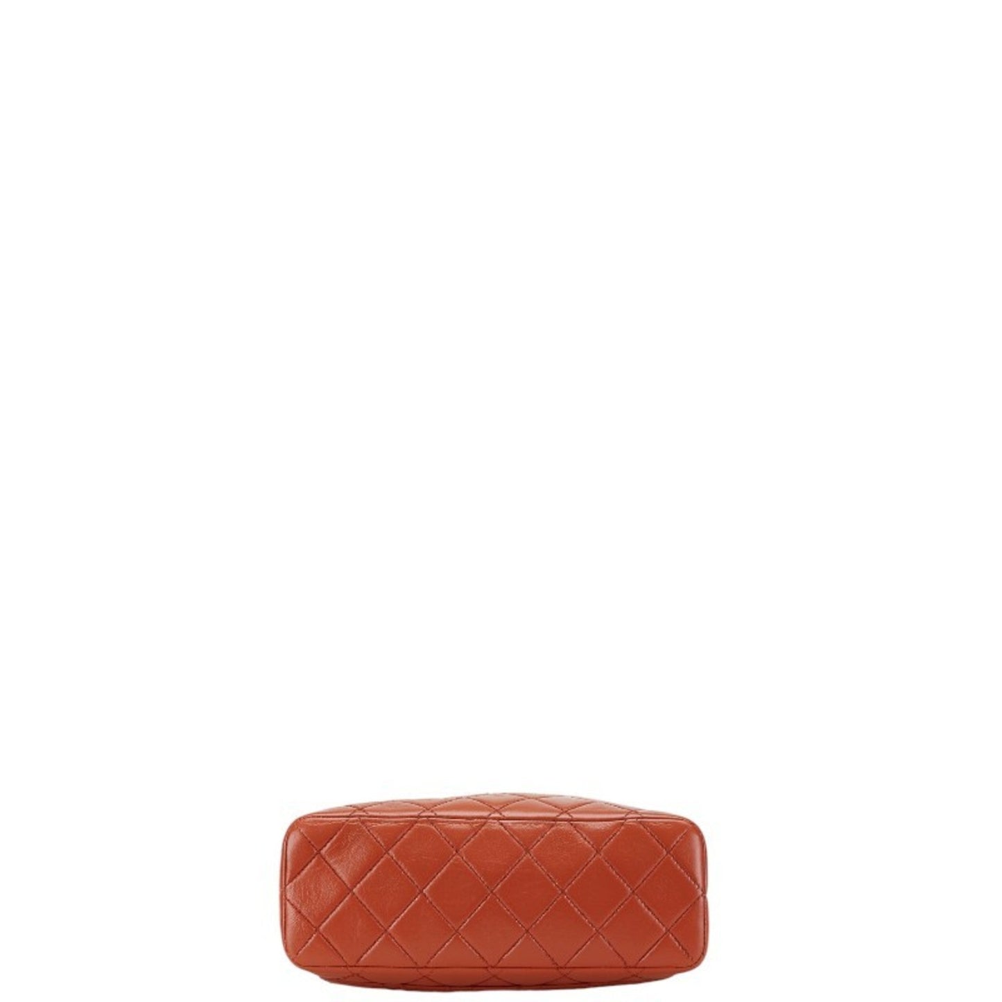 Chanel Brown Orange Leather Shoulder Bag ()
