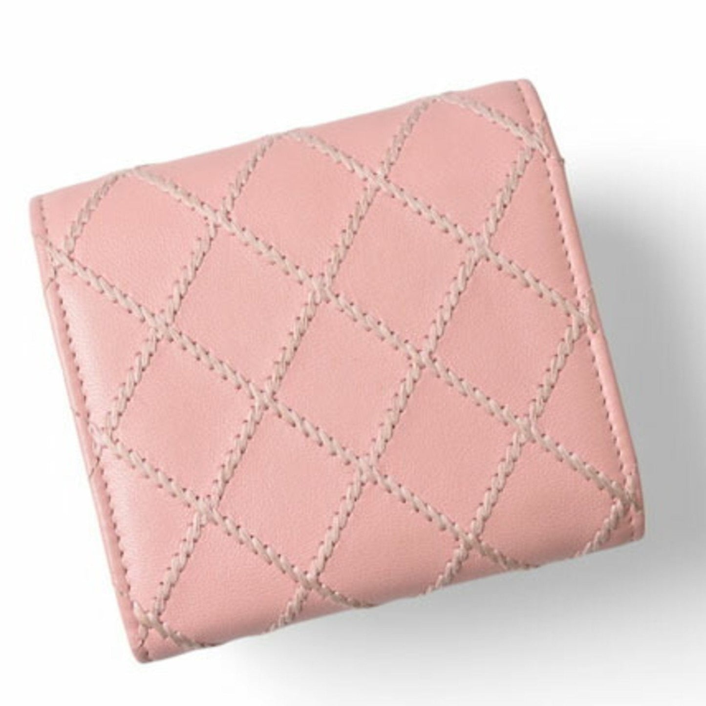Chanel Pink Leather Wallet (Tri-Fold) ()
