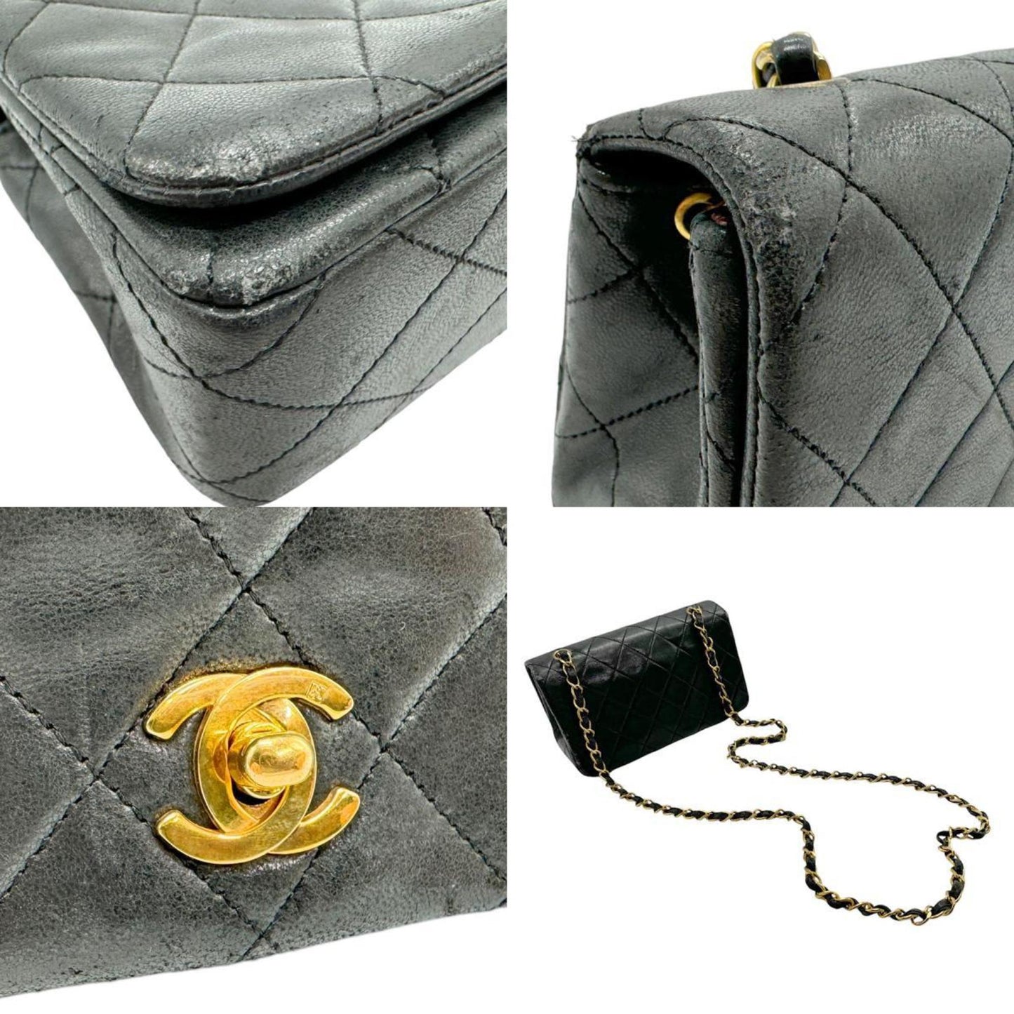 Chanel Black Leather Shoulder Bag ()