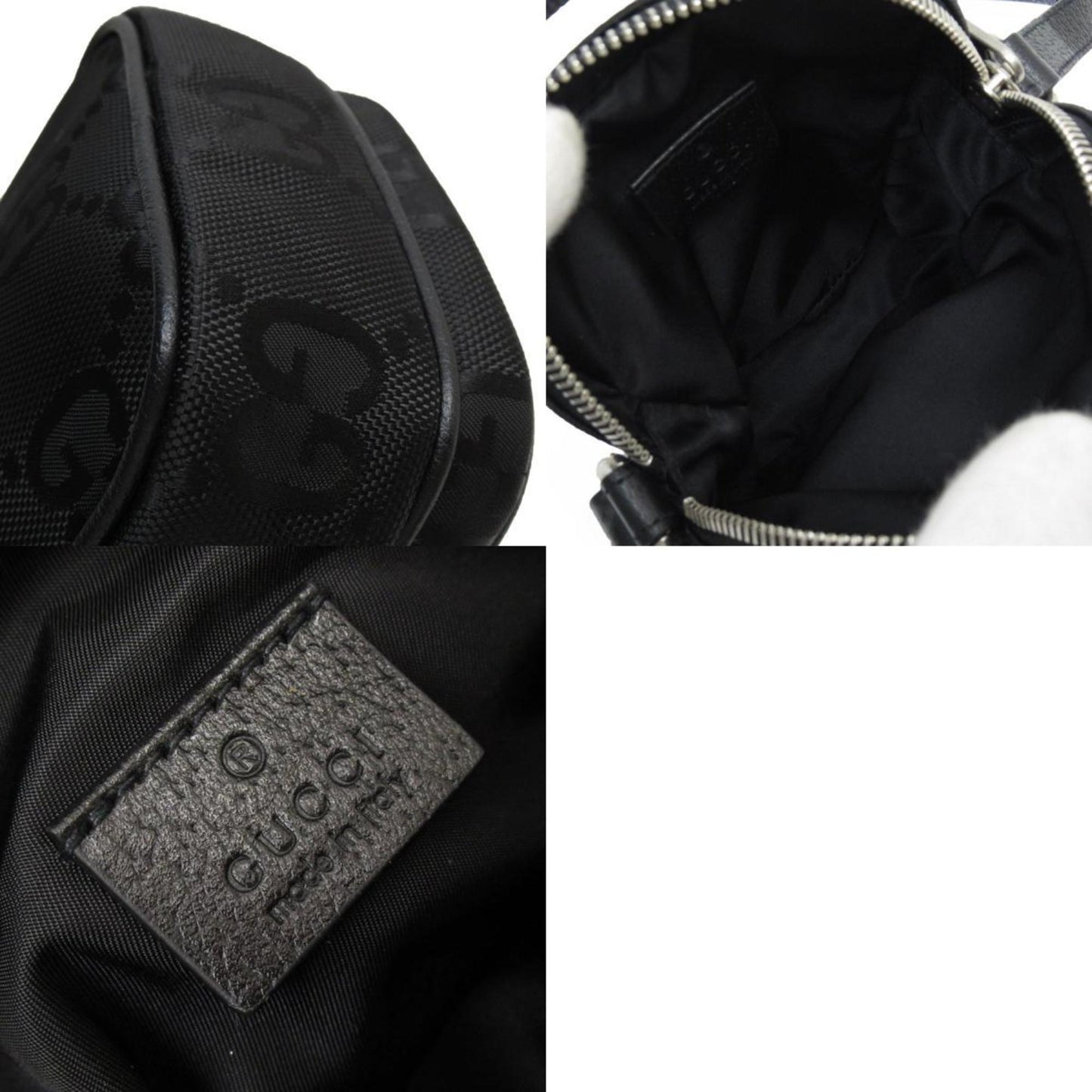 Gucci Black Canvas Shoulder Bag ()