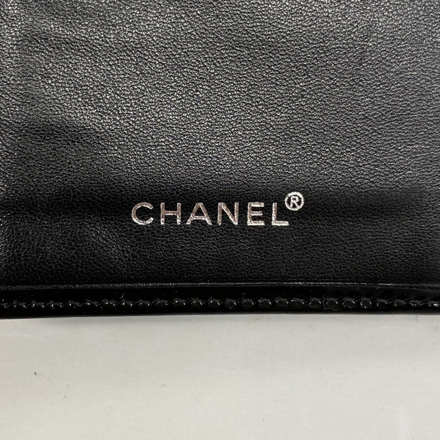 Chanel Black Patent Leather Long Wallet (Bi-Fold) ()