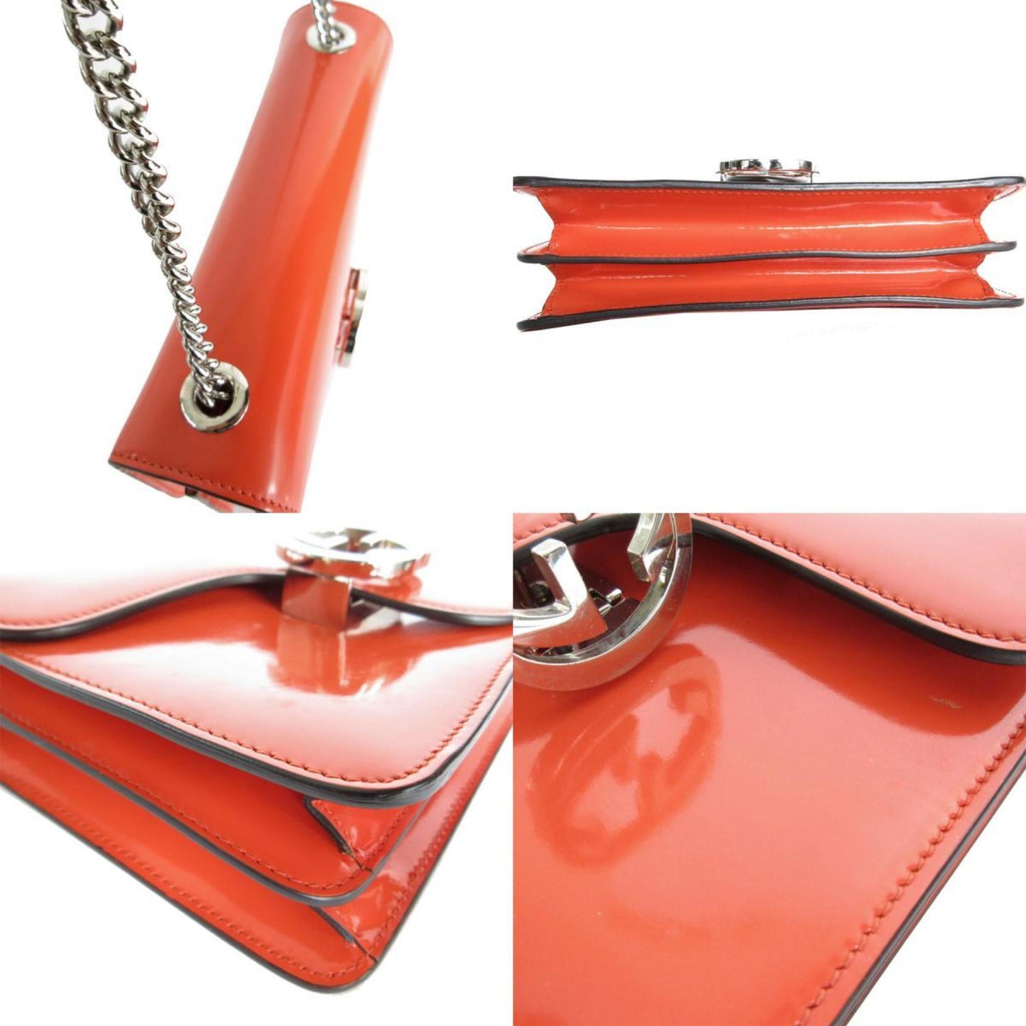 Gucci Orange Leather Shoulder Bag ()