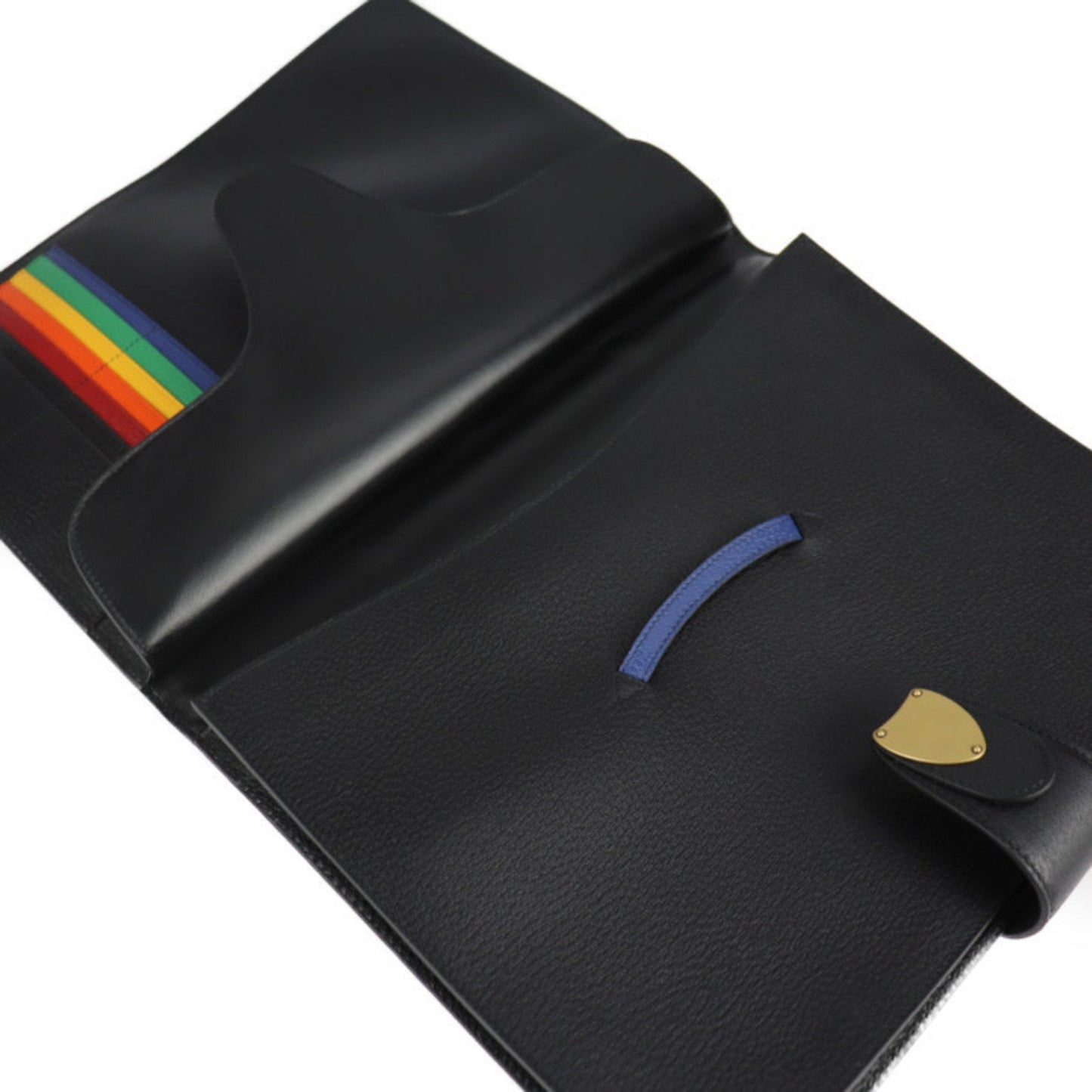 Gucci Black Leather Clutch Bag Handbag Tote Bag ()