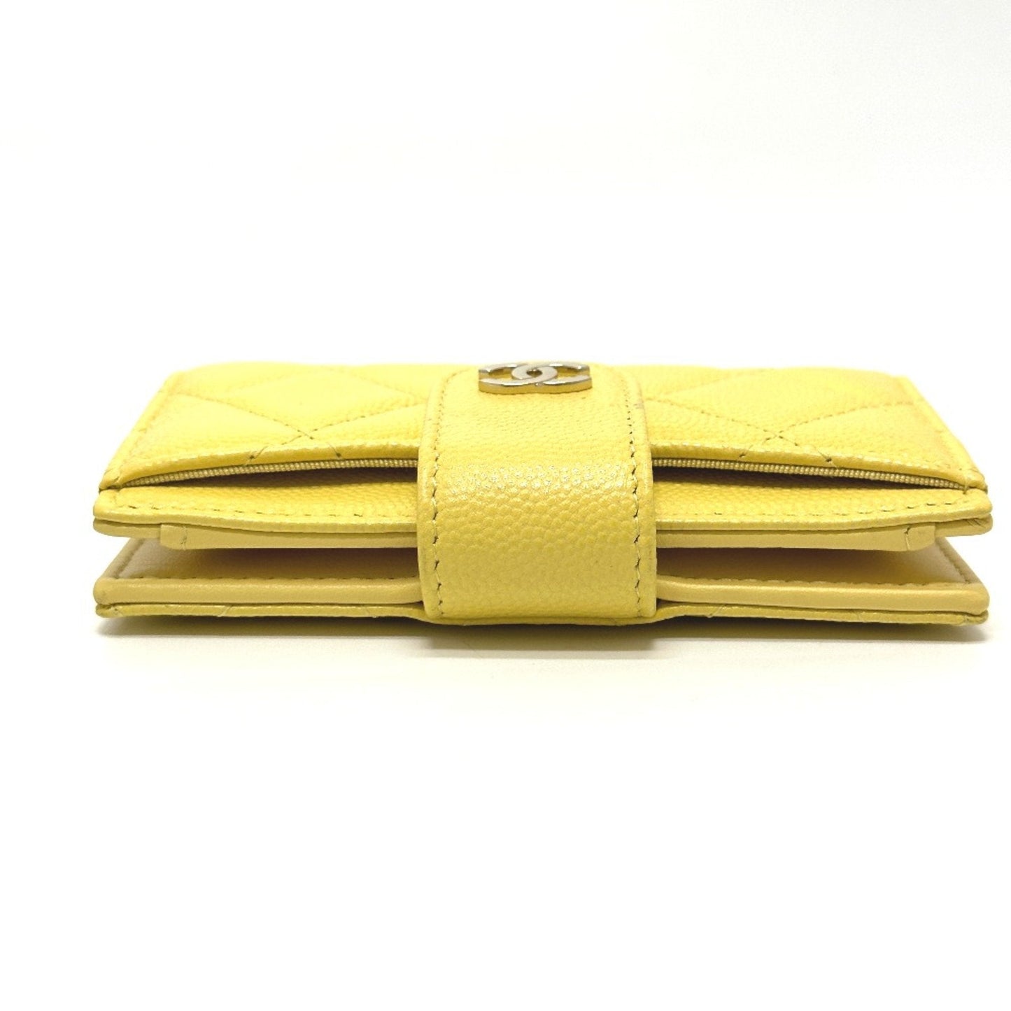 Chanel Yellow Leather Coin Purse/Coin Case ()