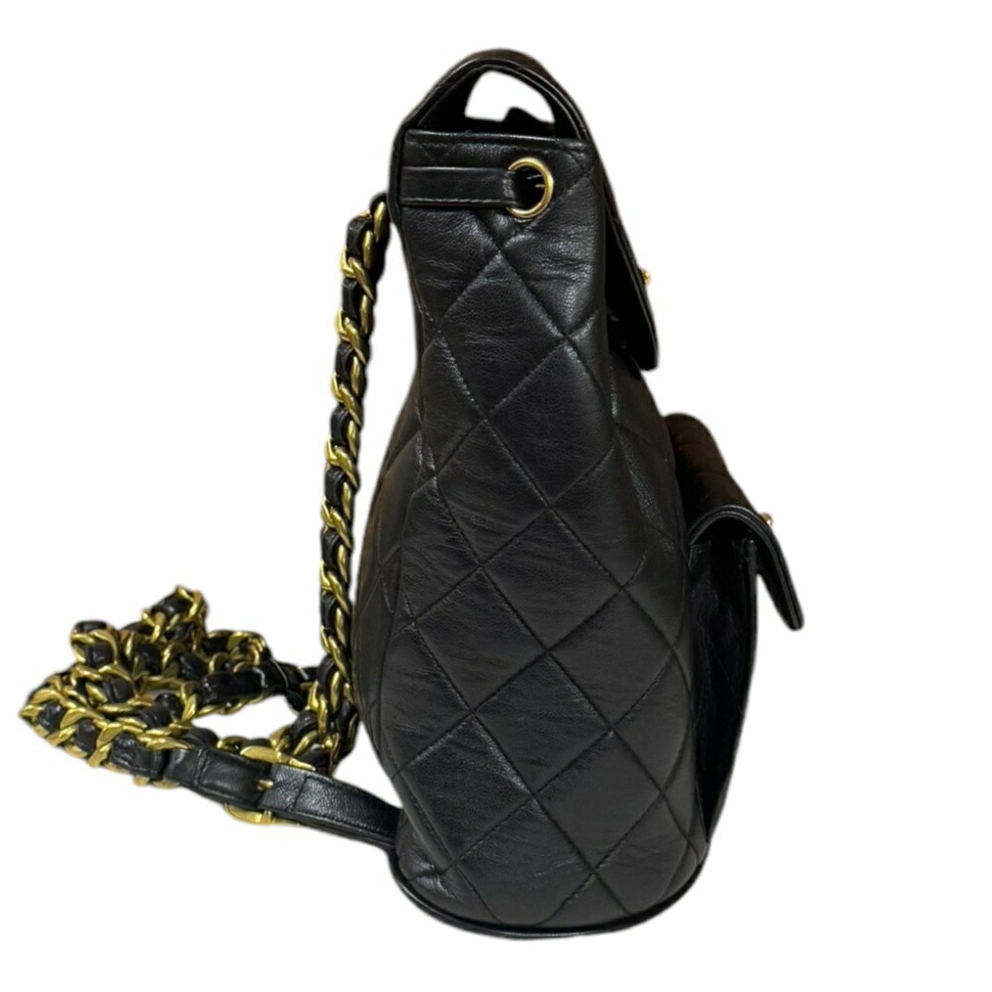 Chanel Black Leather Backpack ()