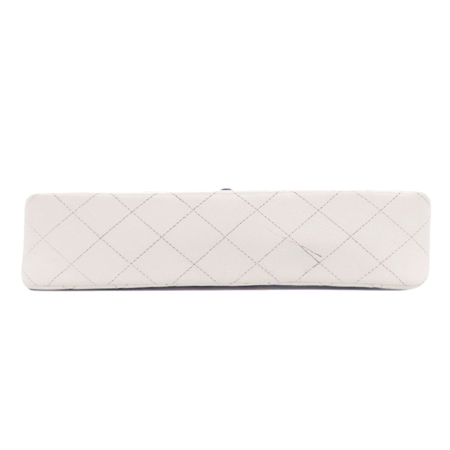 Chanel White Caviar Leather Shoulder Bag ()