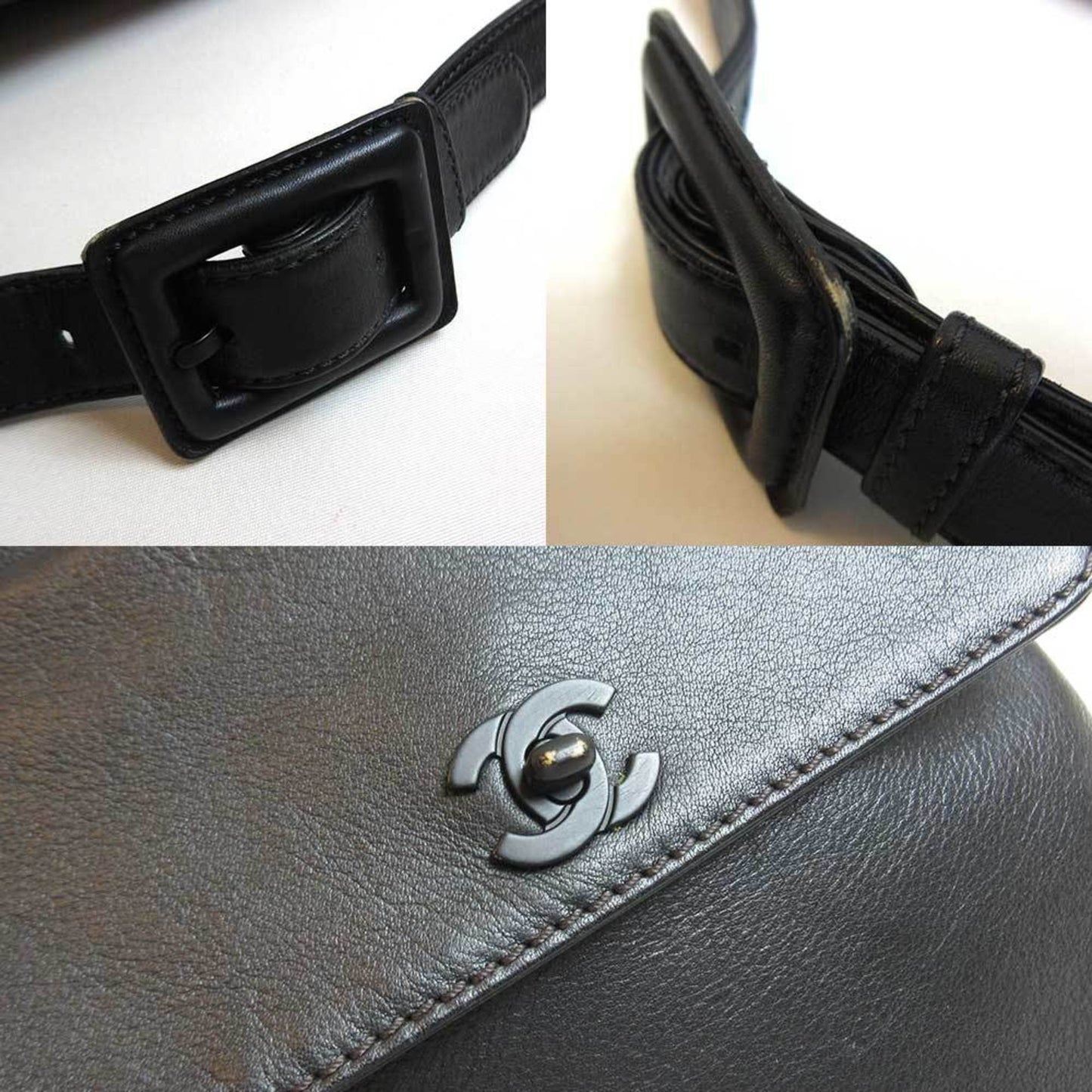 Chanel Black Leather Fanny Pack ()