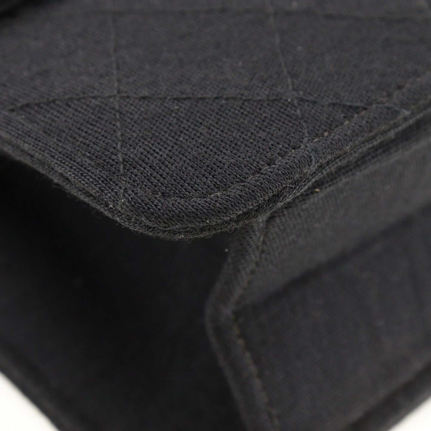 Chanel Black Cotton Shoulder Bag ()