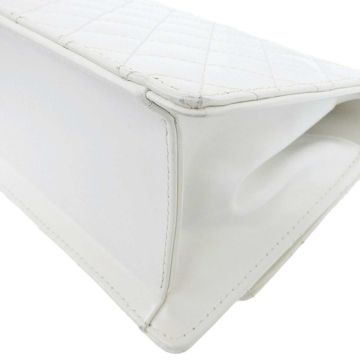 Chanel White Leather Shoulder Bag ()