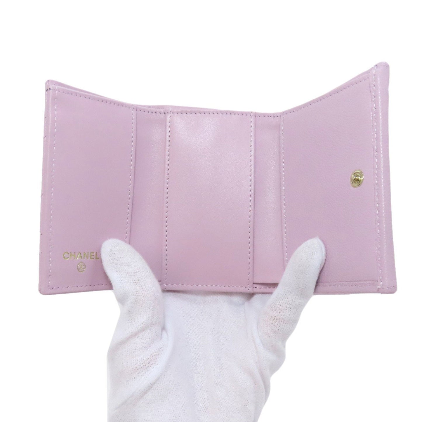Chanel Pink Grained Calfskin Wallet (Bi-Fold) ()