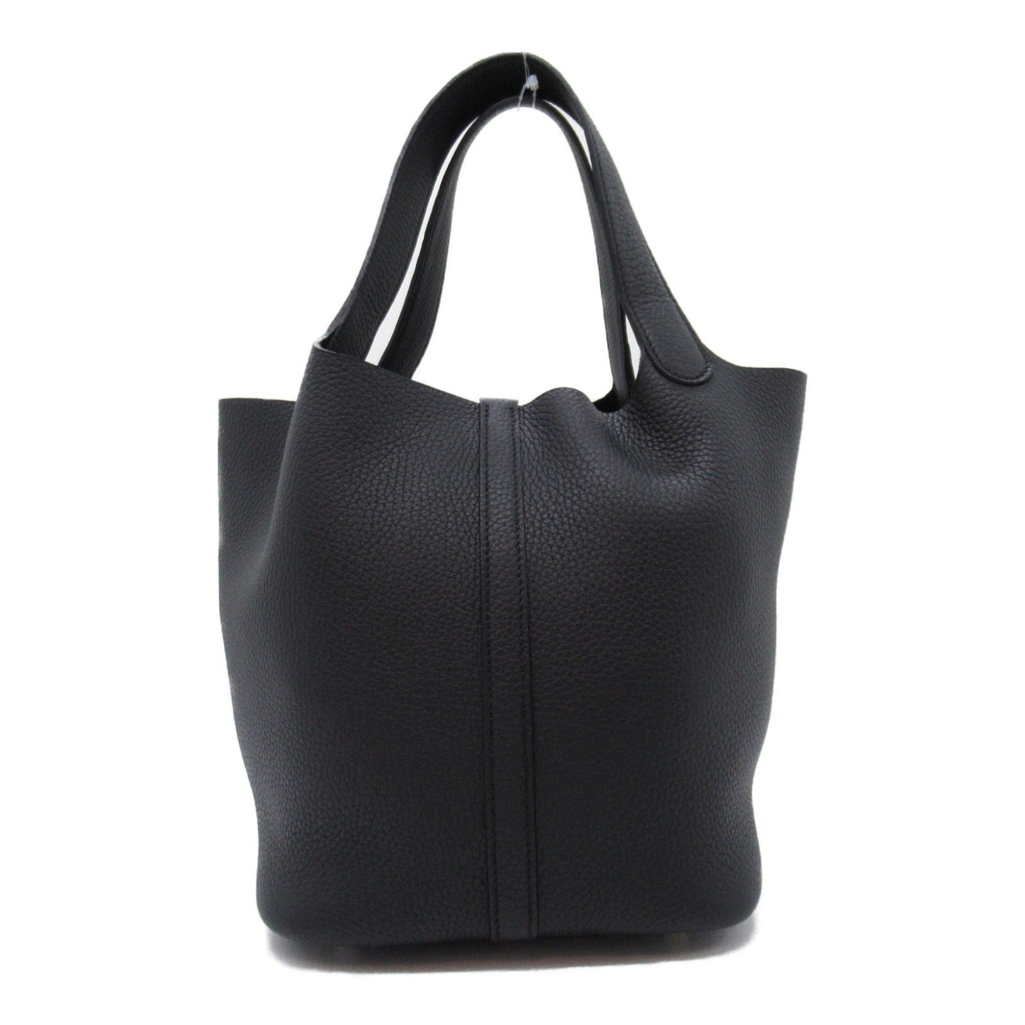 Hermes Picotin Lock MM Leather Handbag Black